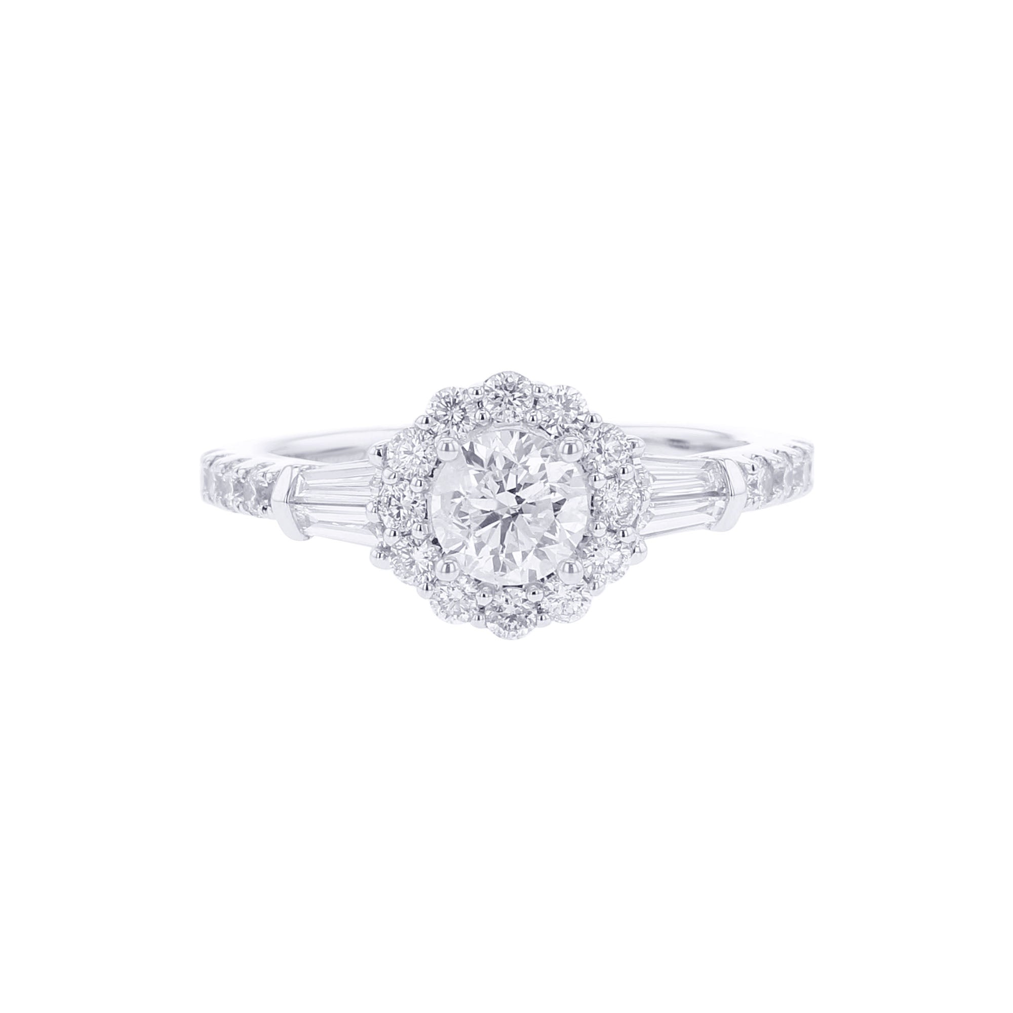 Kinsley Round Halo Ready For Love Diamond Engagement Ring – Steven