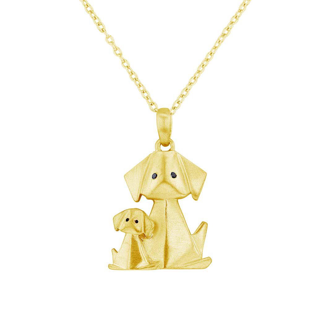 Origami dog clearance necklace