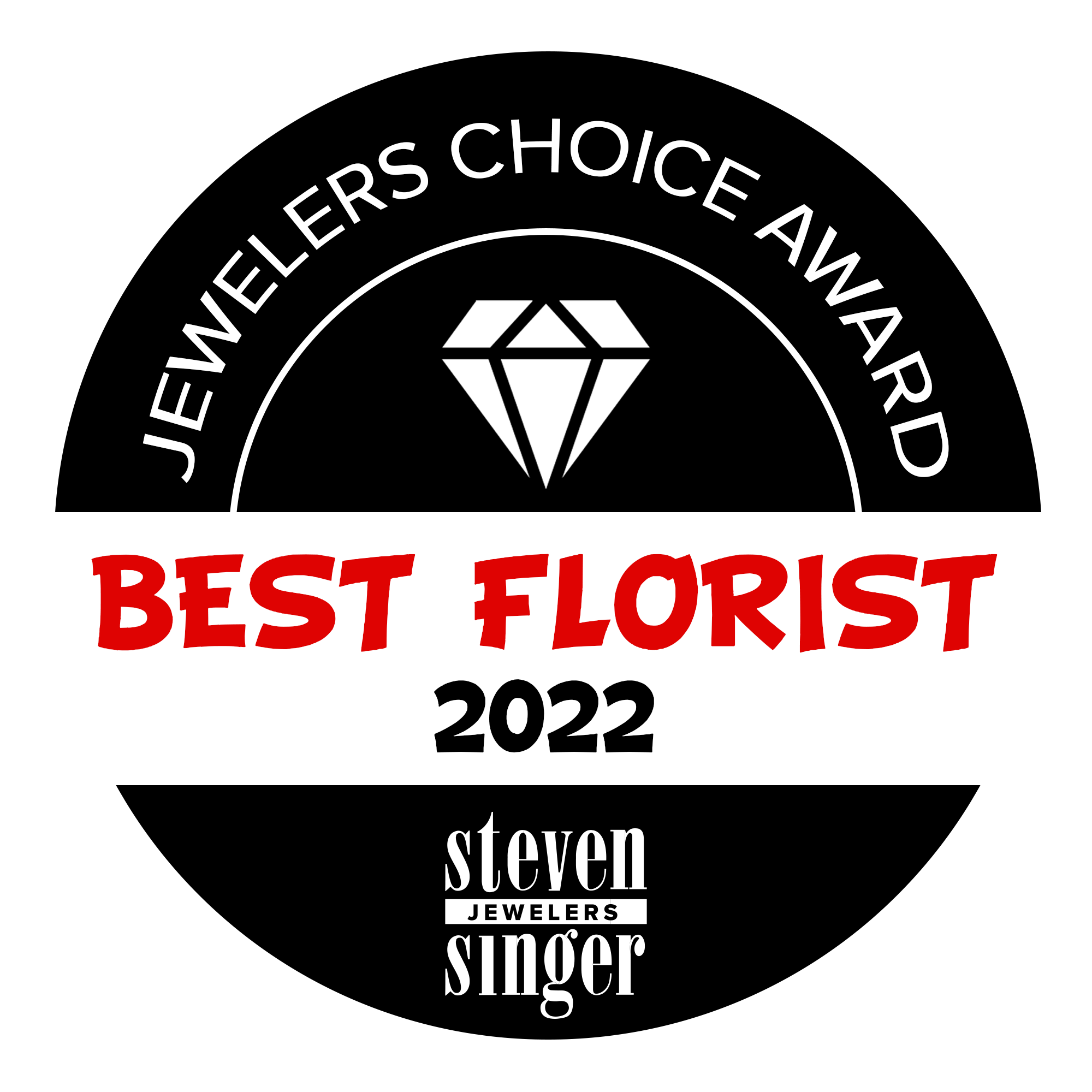 Jewelers Choice Award Best Florist 2022.