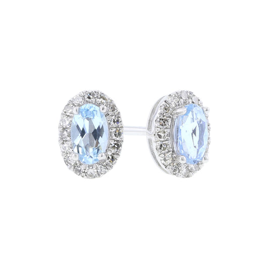 Popsicle Aquamarine & Diamond Earrings