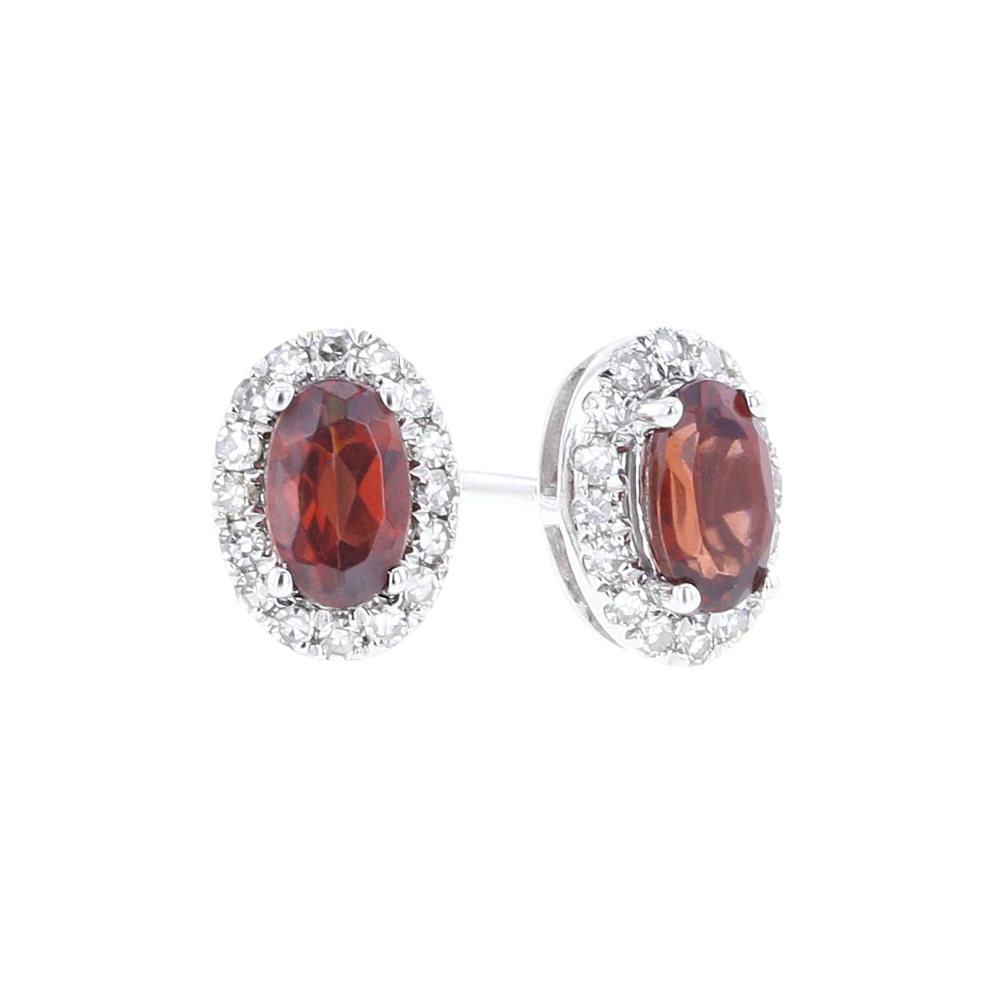 Popsicle Garnet & Diamond Earrings