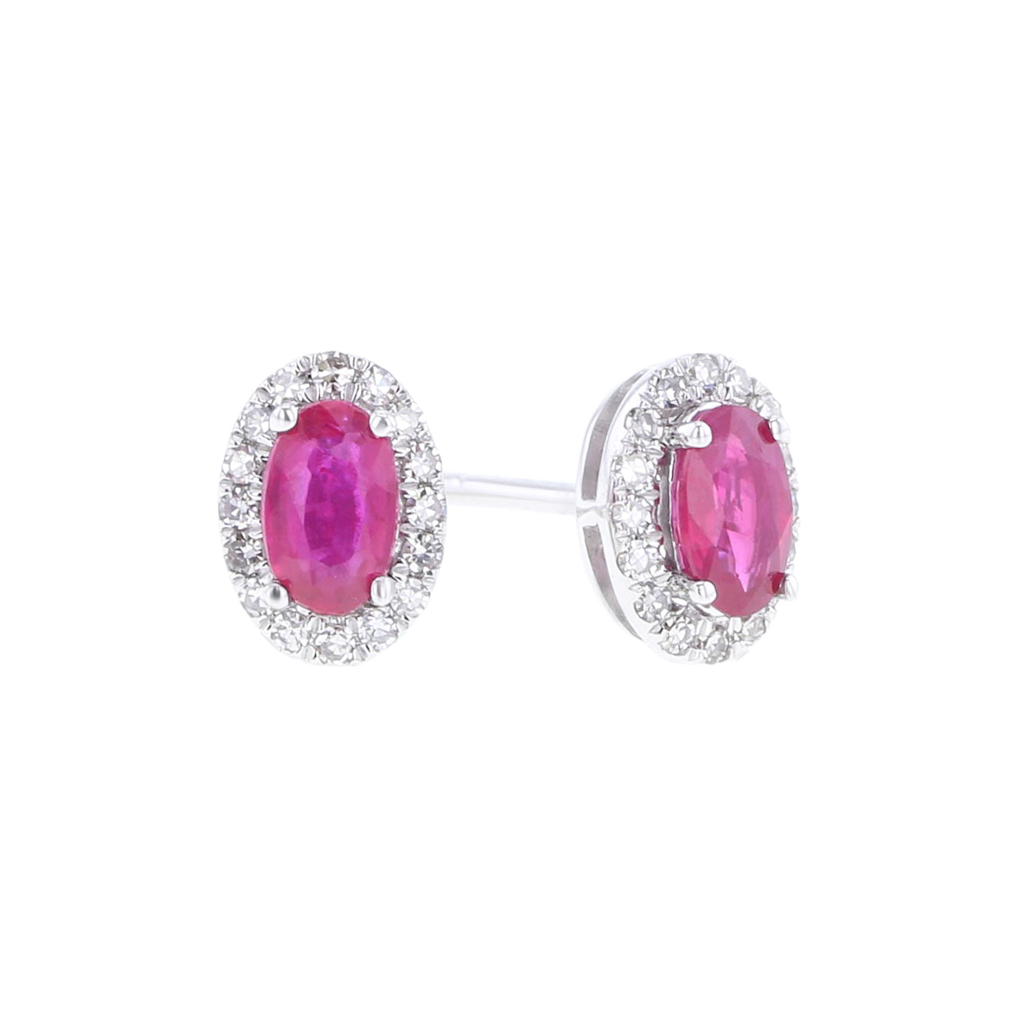 Popsicle Ruby & Diamond Earrings