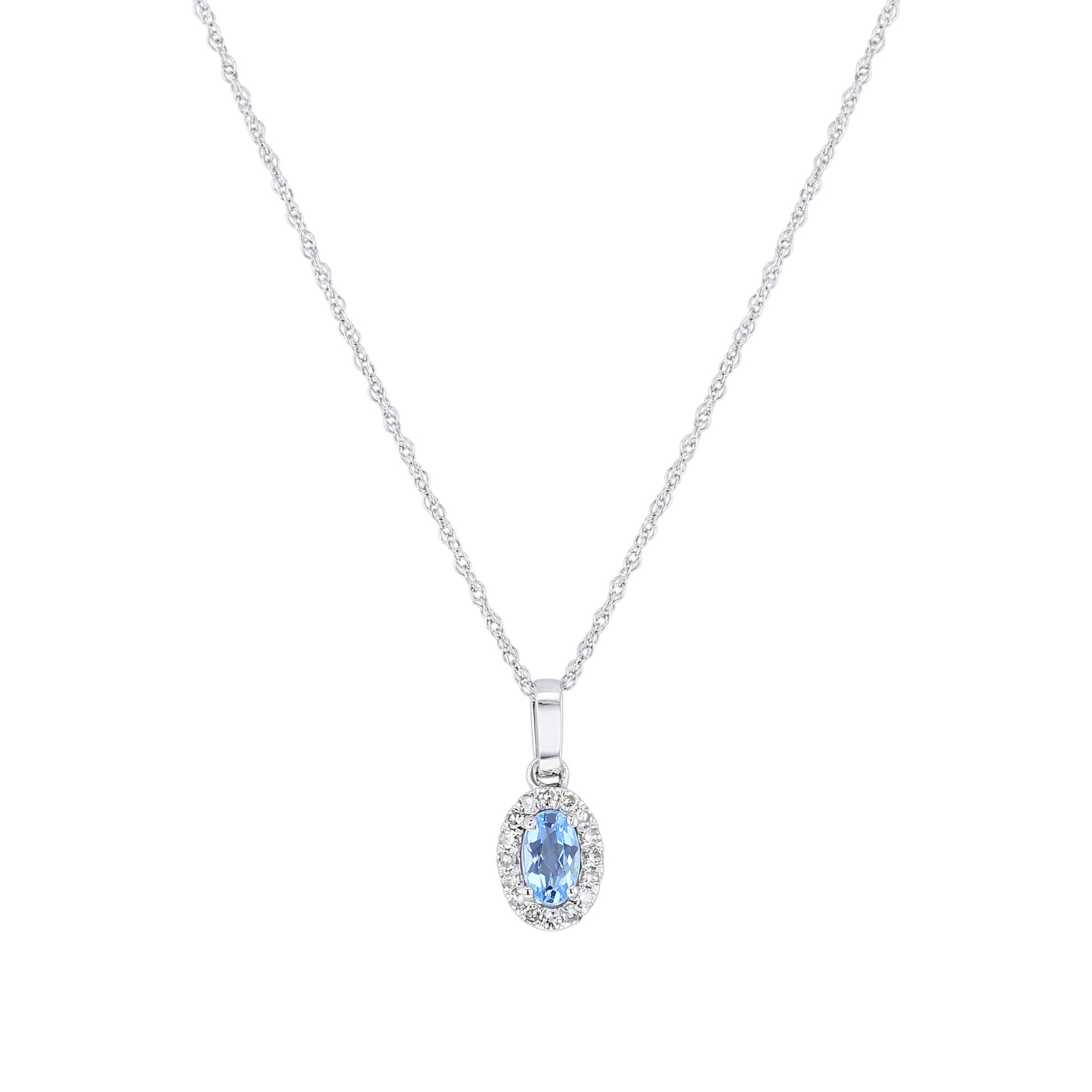 Popsicle Blue Topaz & Diamond Necklace