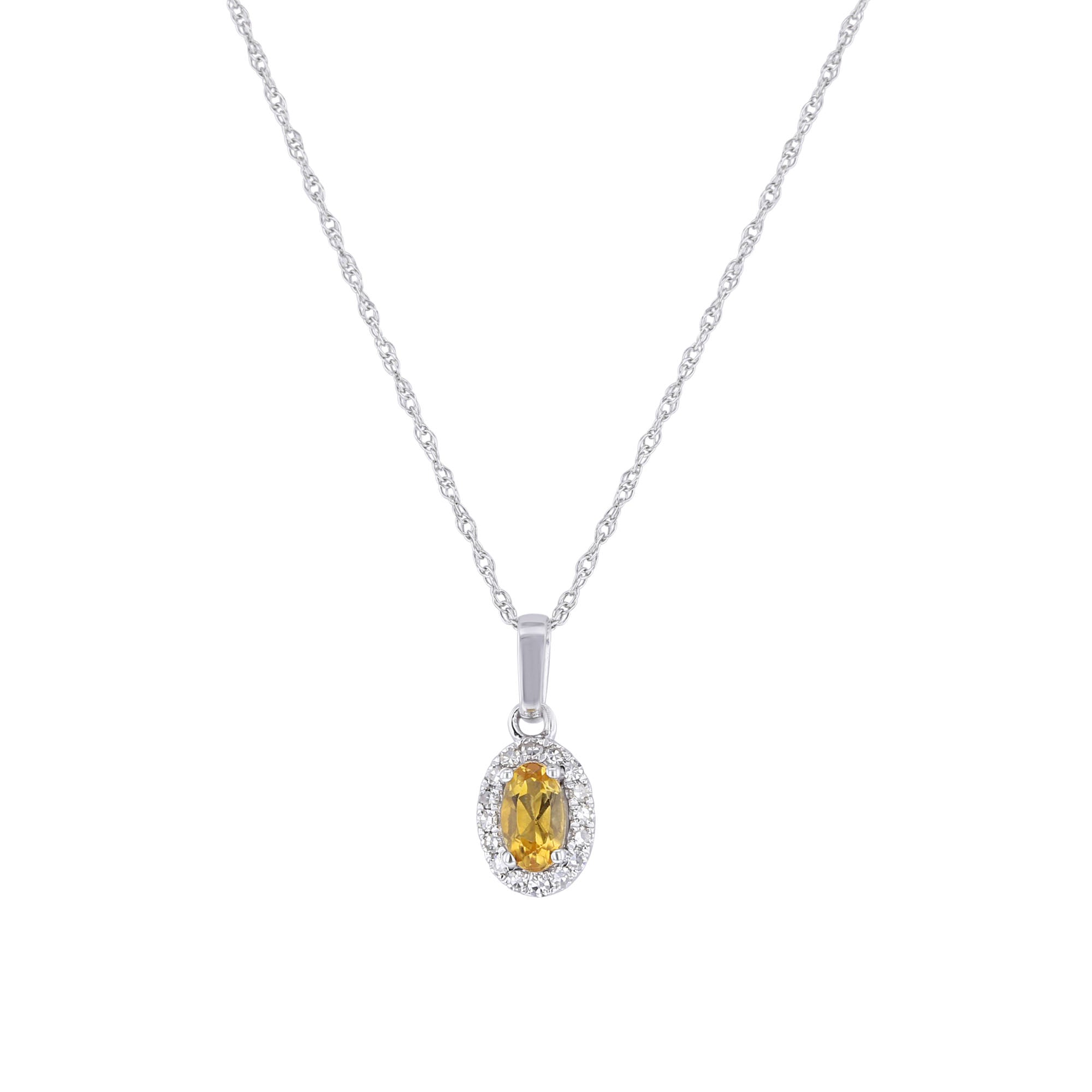 Popsicle Citrine & Diamond Necklace