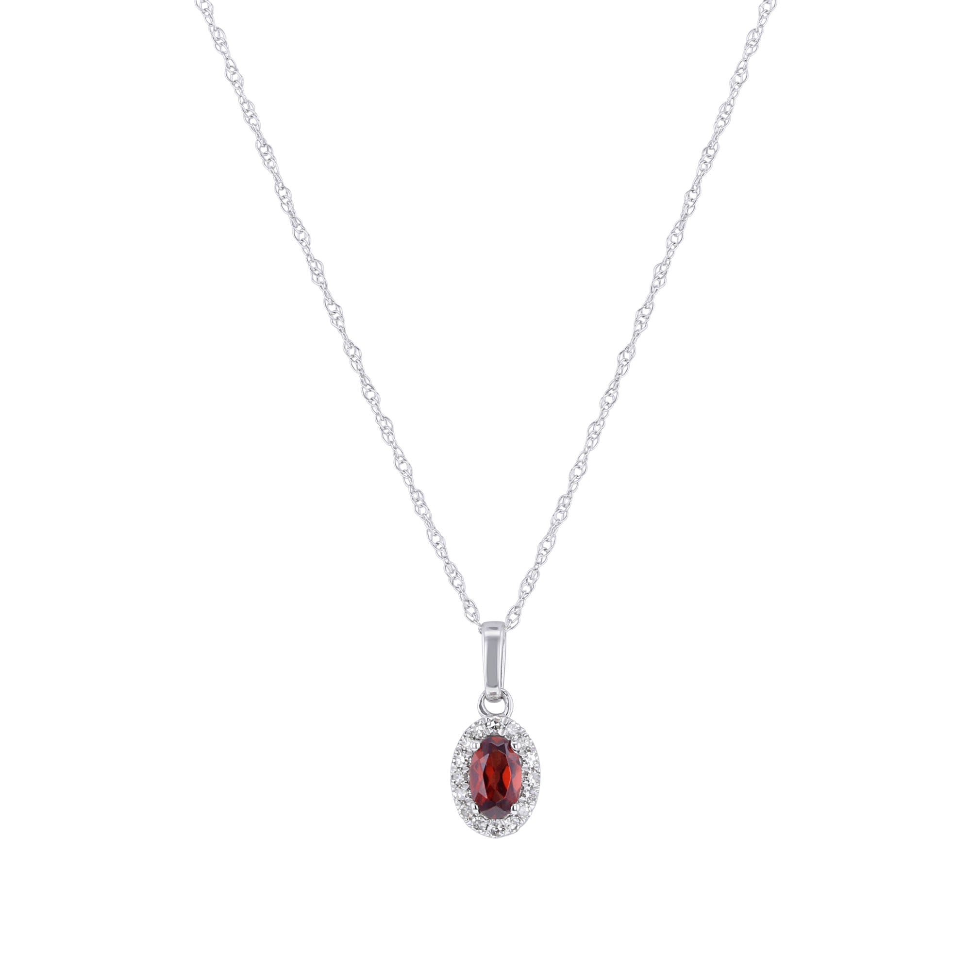 Popsicle Garnet & Diamond Necklace