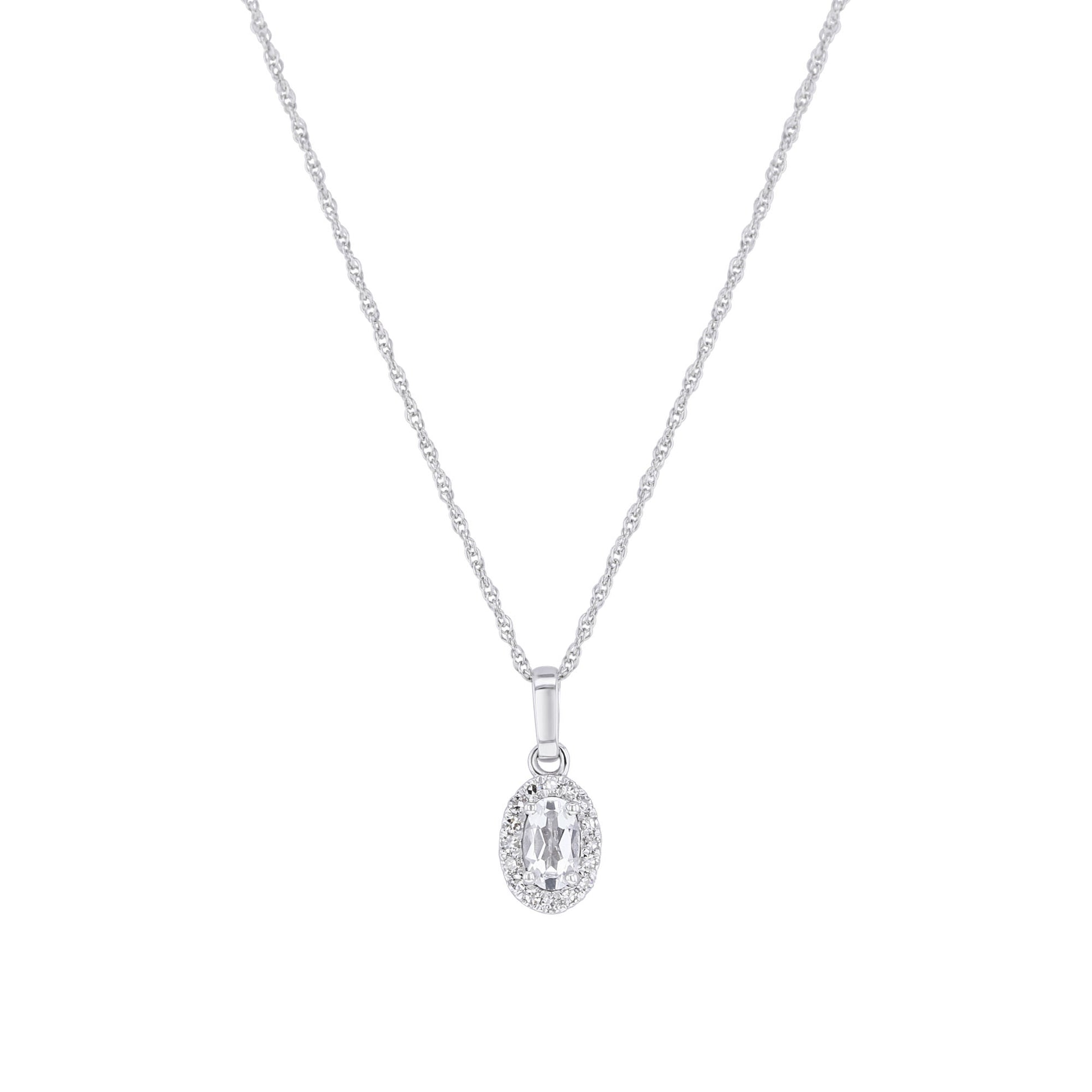 Popsicle White Topaz & Diamond Necklace