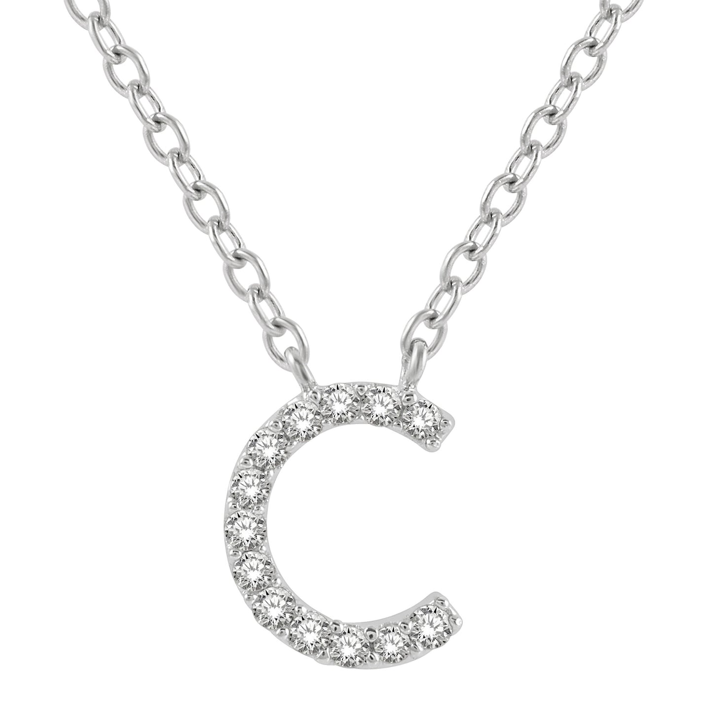 Classic Initial Diamond Necklace