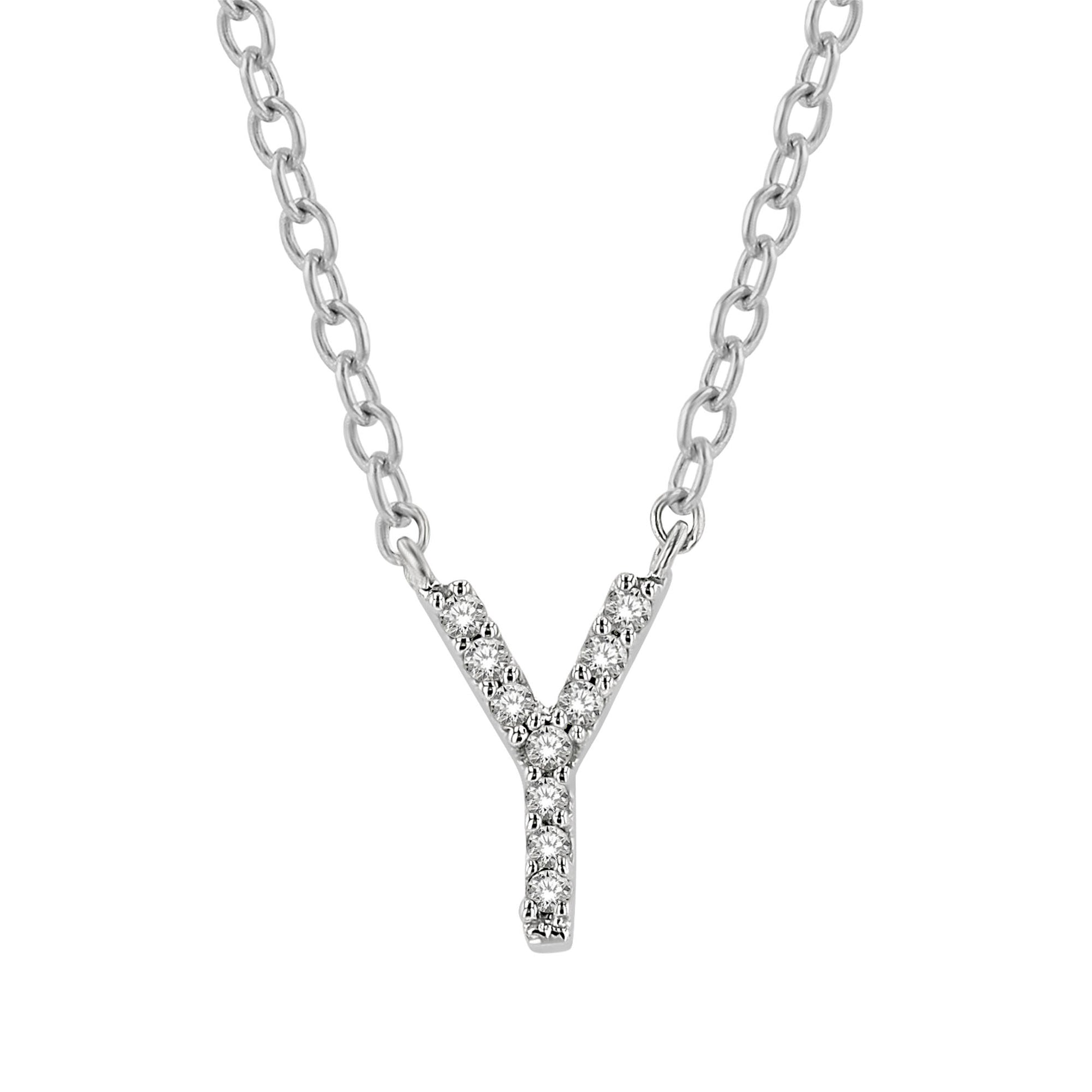 Classic Initial Diamond Necklace