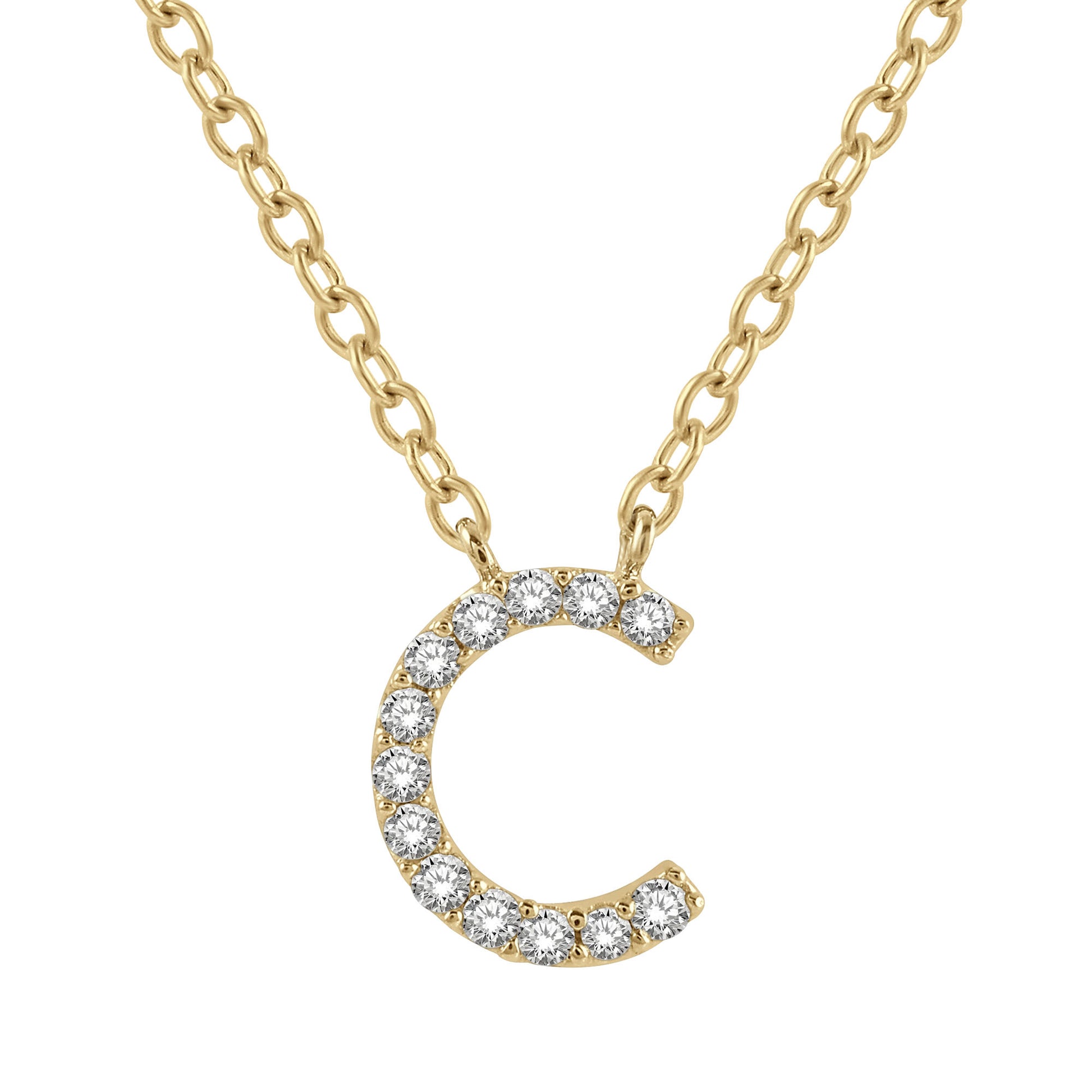 Classic Initial Diamond Necklace