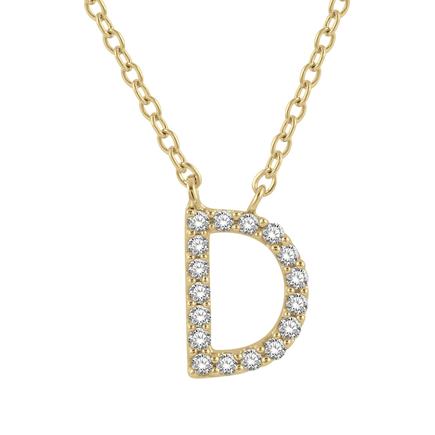 Classic Initial Diamond Necklace