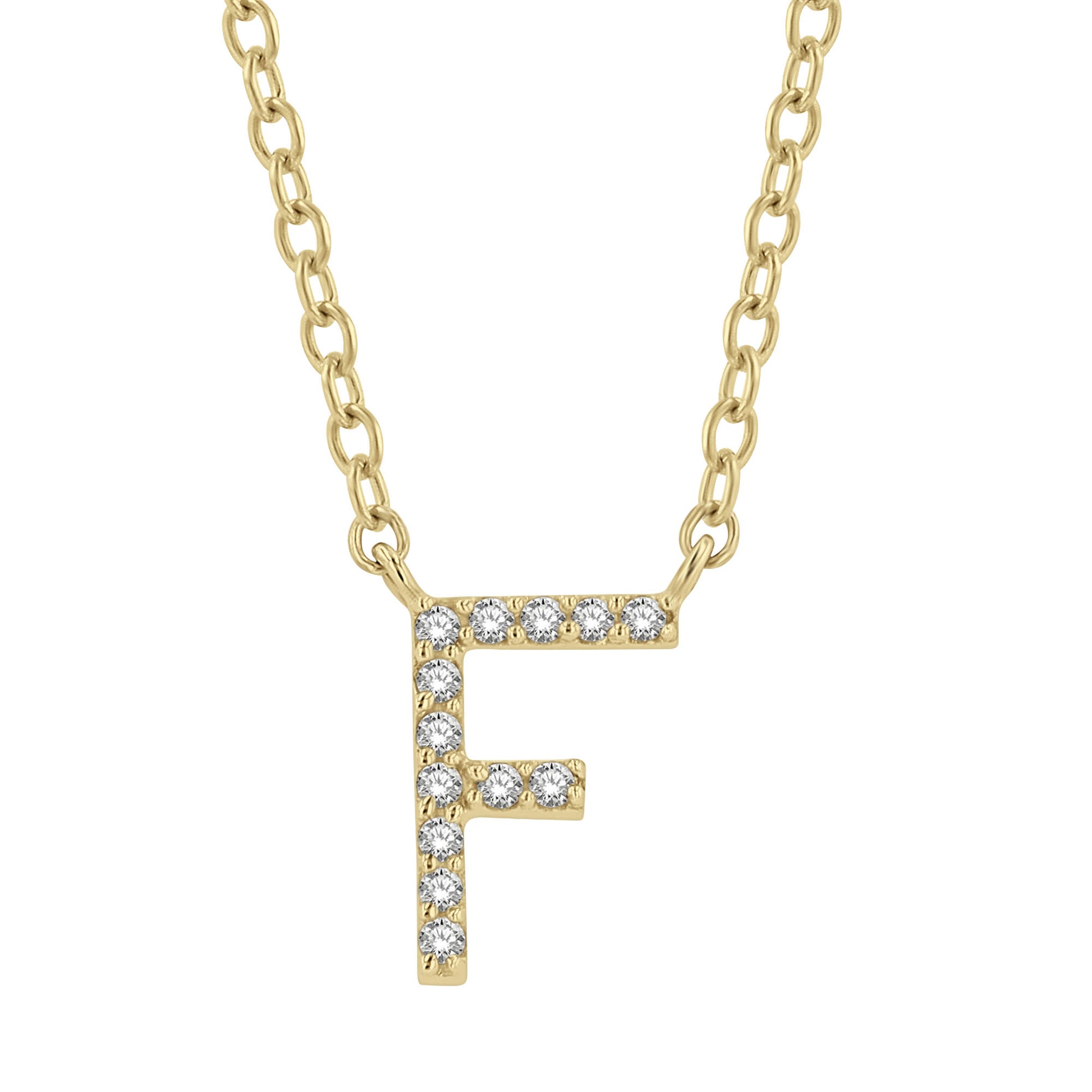 Classic Initial Diamond Necklace