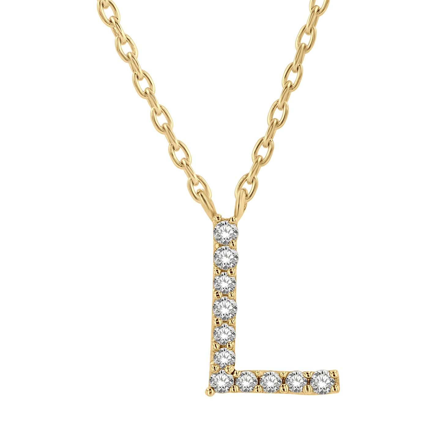 Classic Initial Diamond Necklace