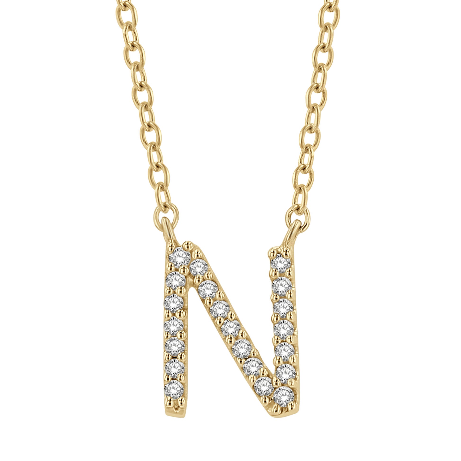 Classic Initial Diamond Necklace