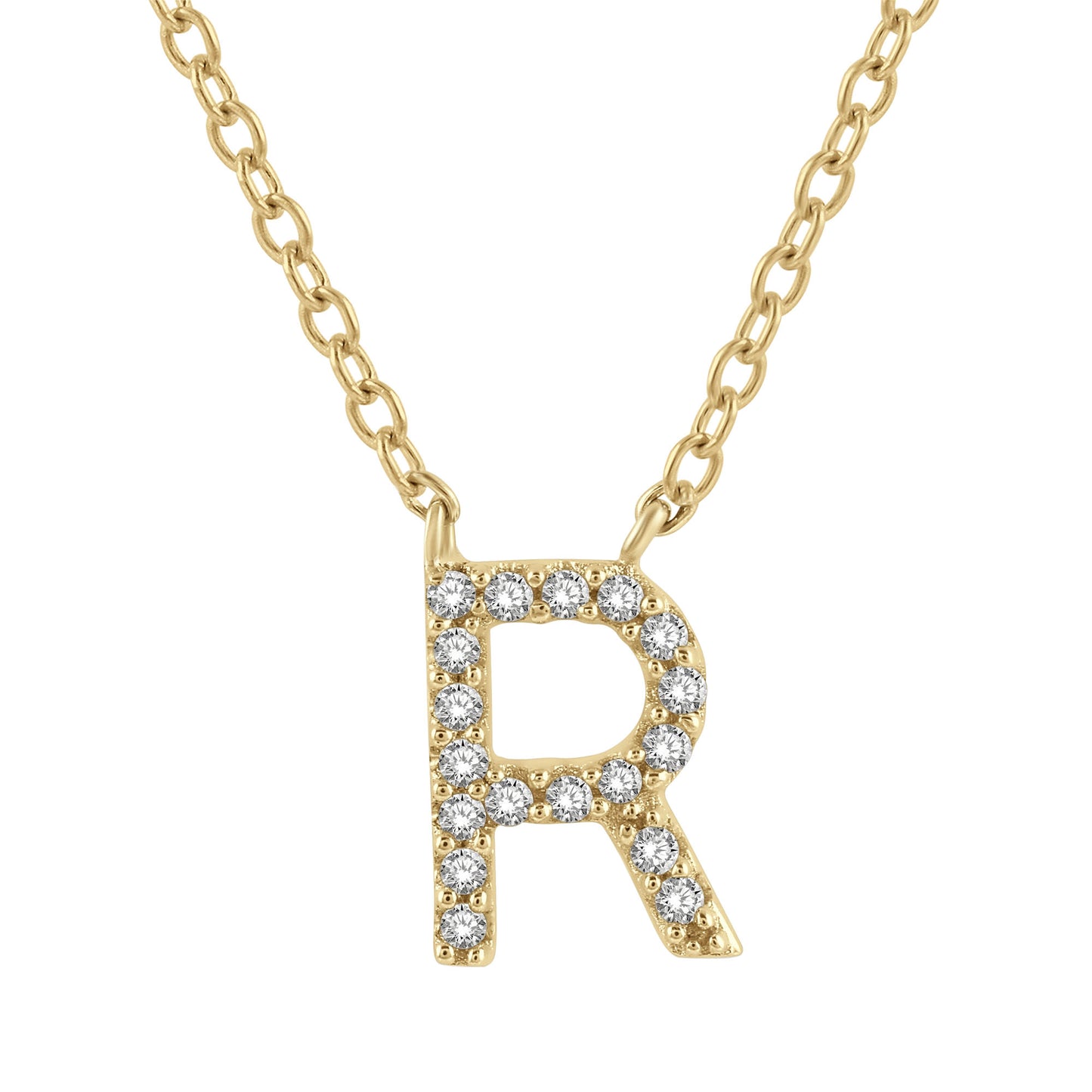 Classic Initial Diamond Necklace