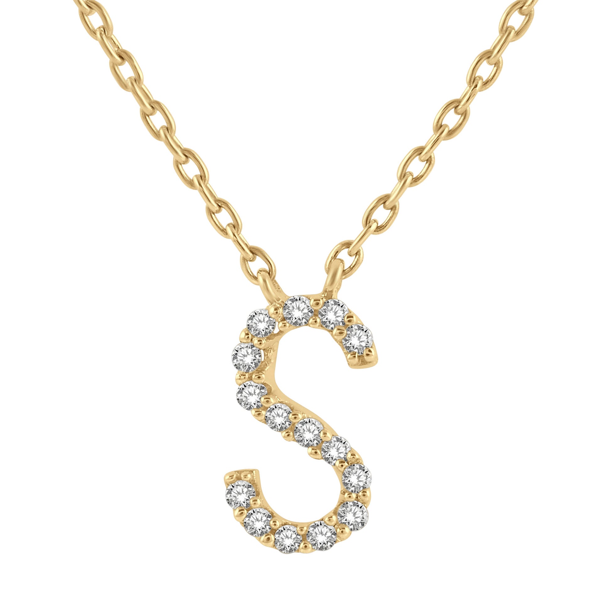 Classic Initial Diamond Necklace