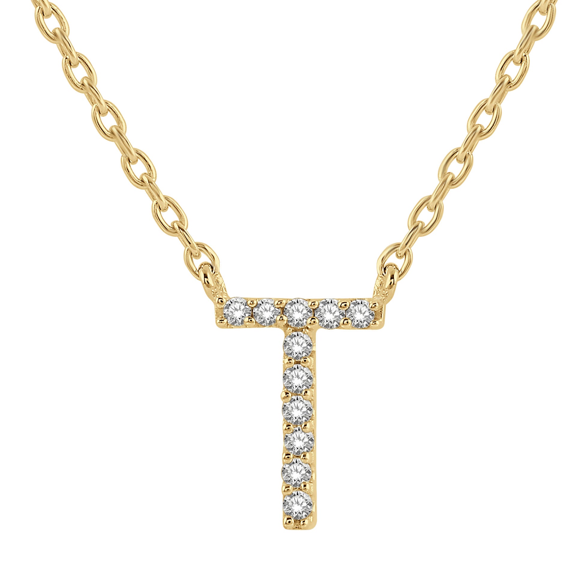 Classic Initial Diamond Necklace