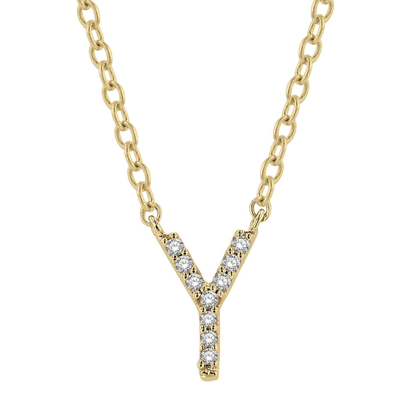 Classic Initial Diamond Necklace