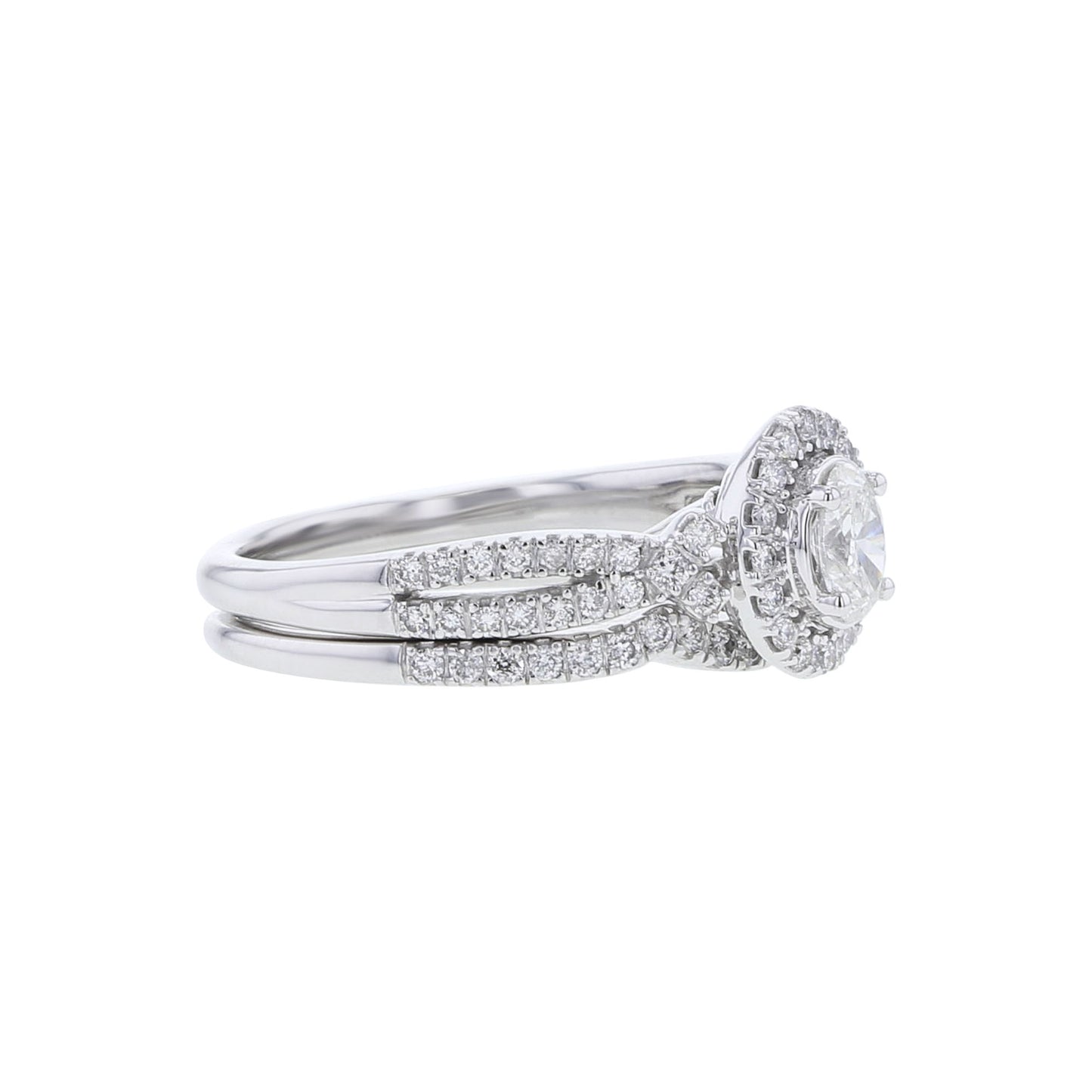 Aster Curved Diamond Wedding Ring