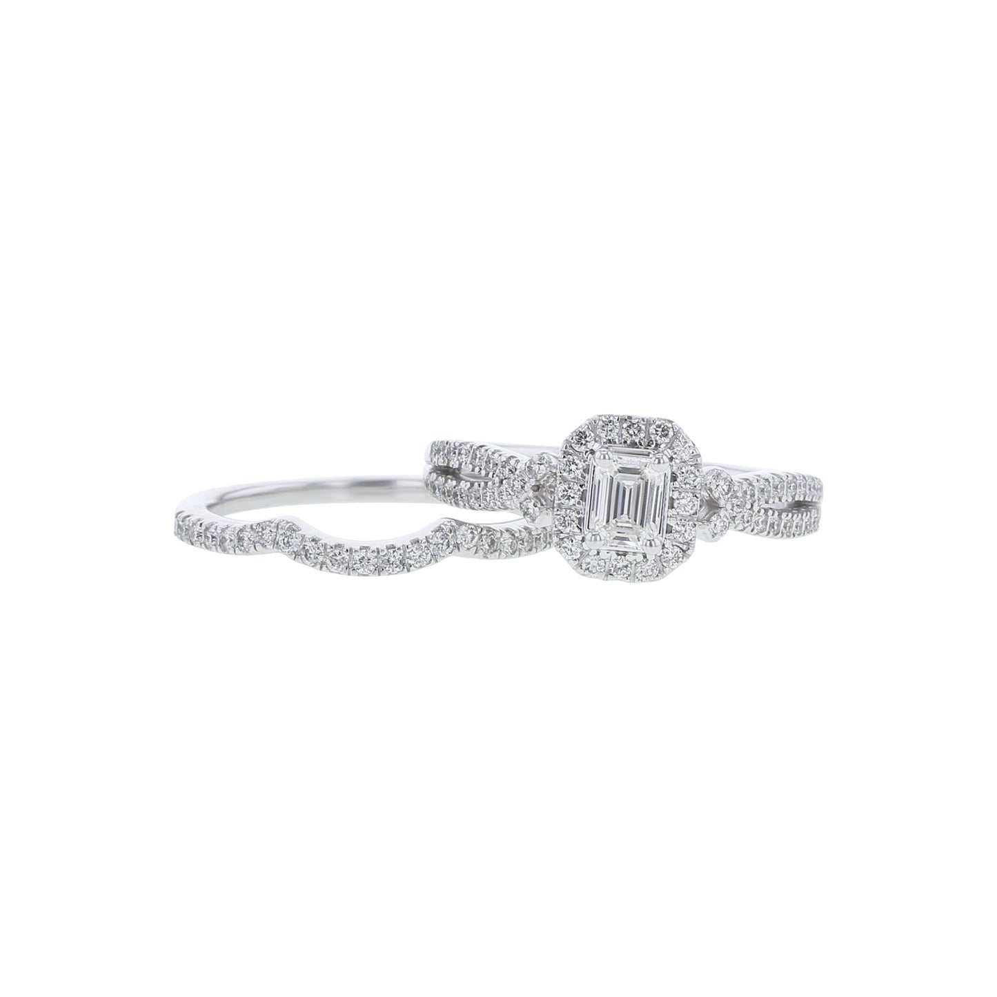 Aster Curved Diamond Wedding Ring