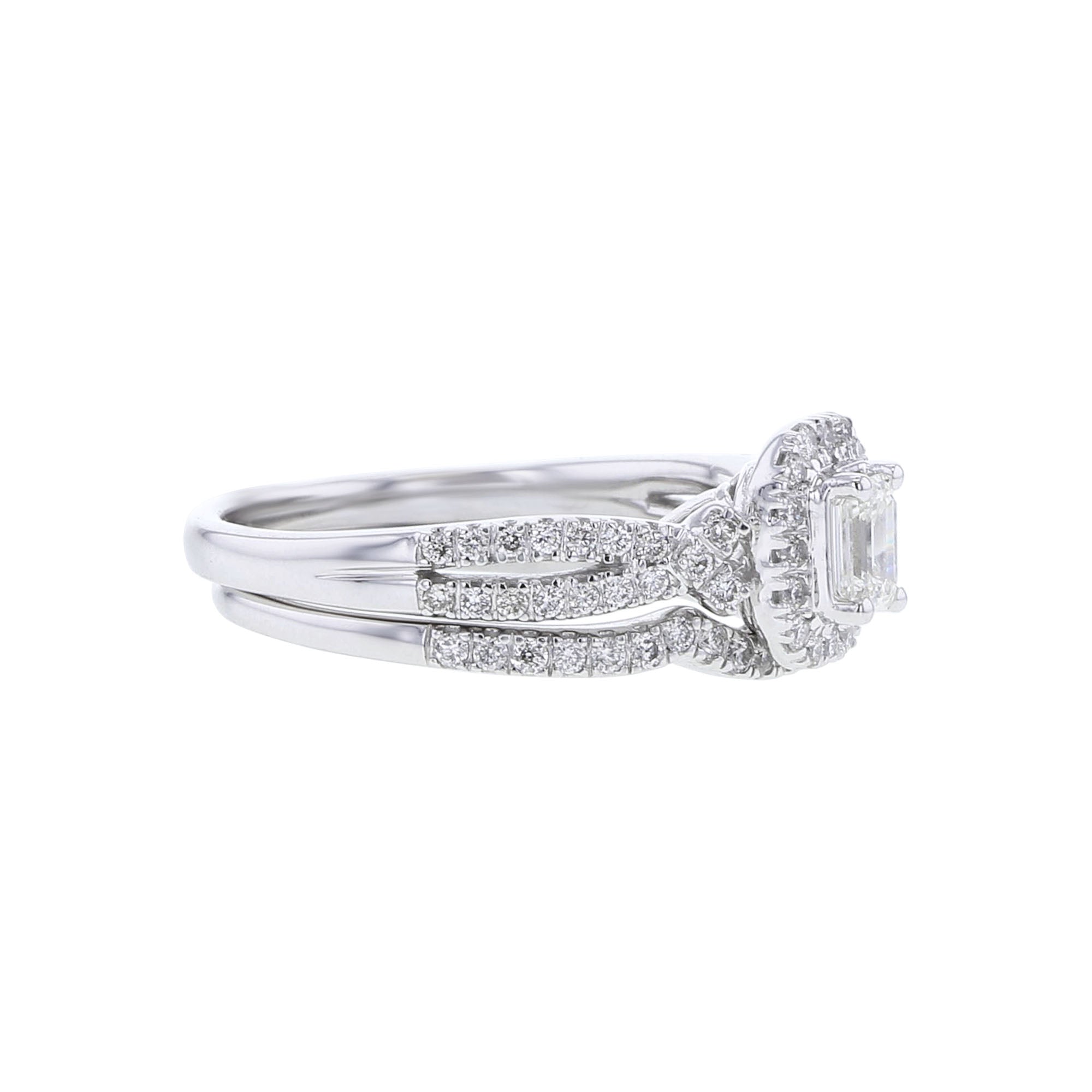 Aster Curved Diamond Wedding Ring