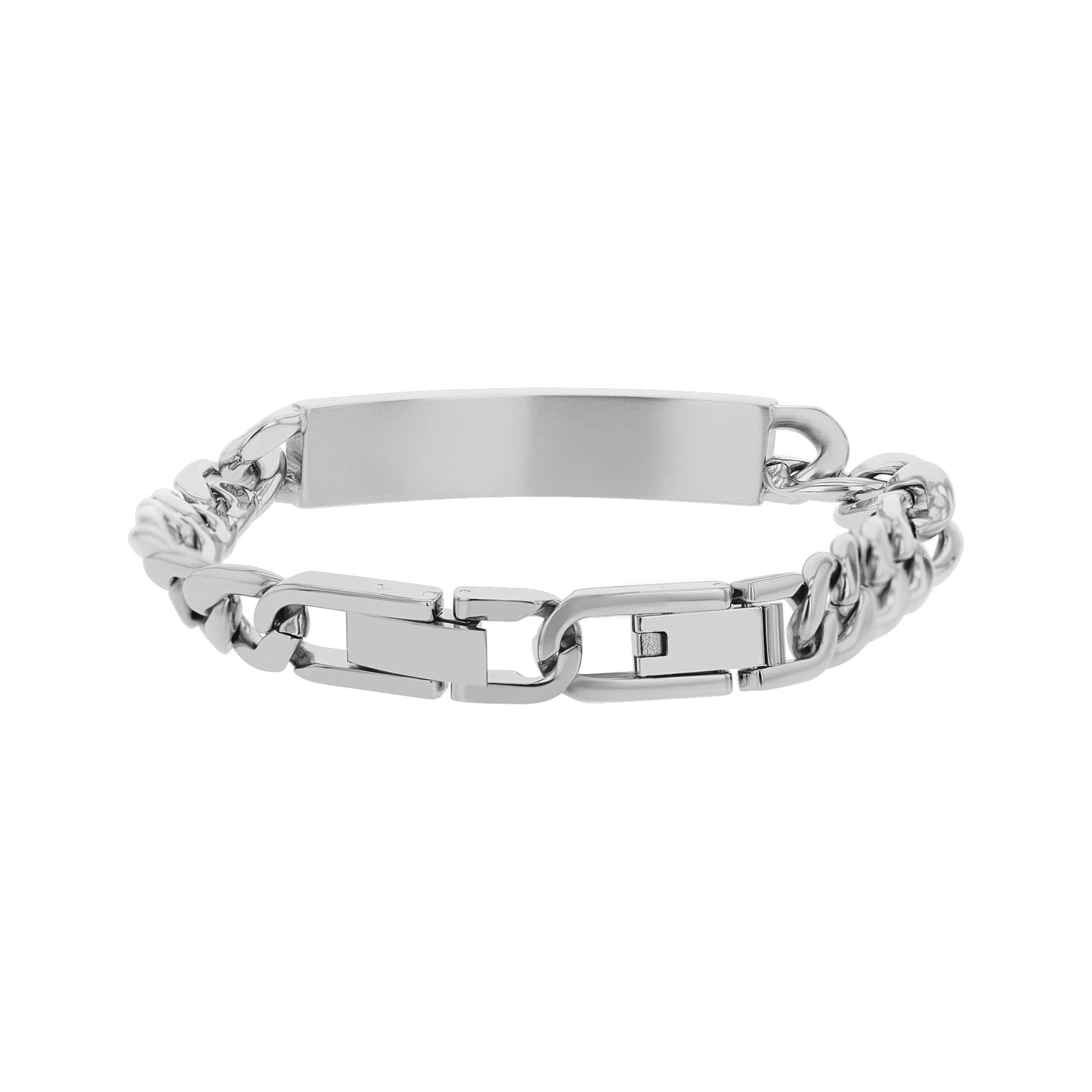 Stainless Steel ID Figaro Link Bracelet