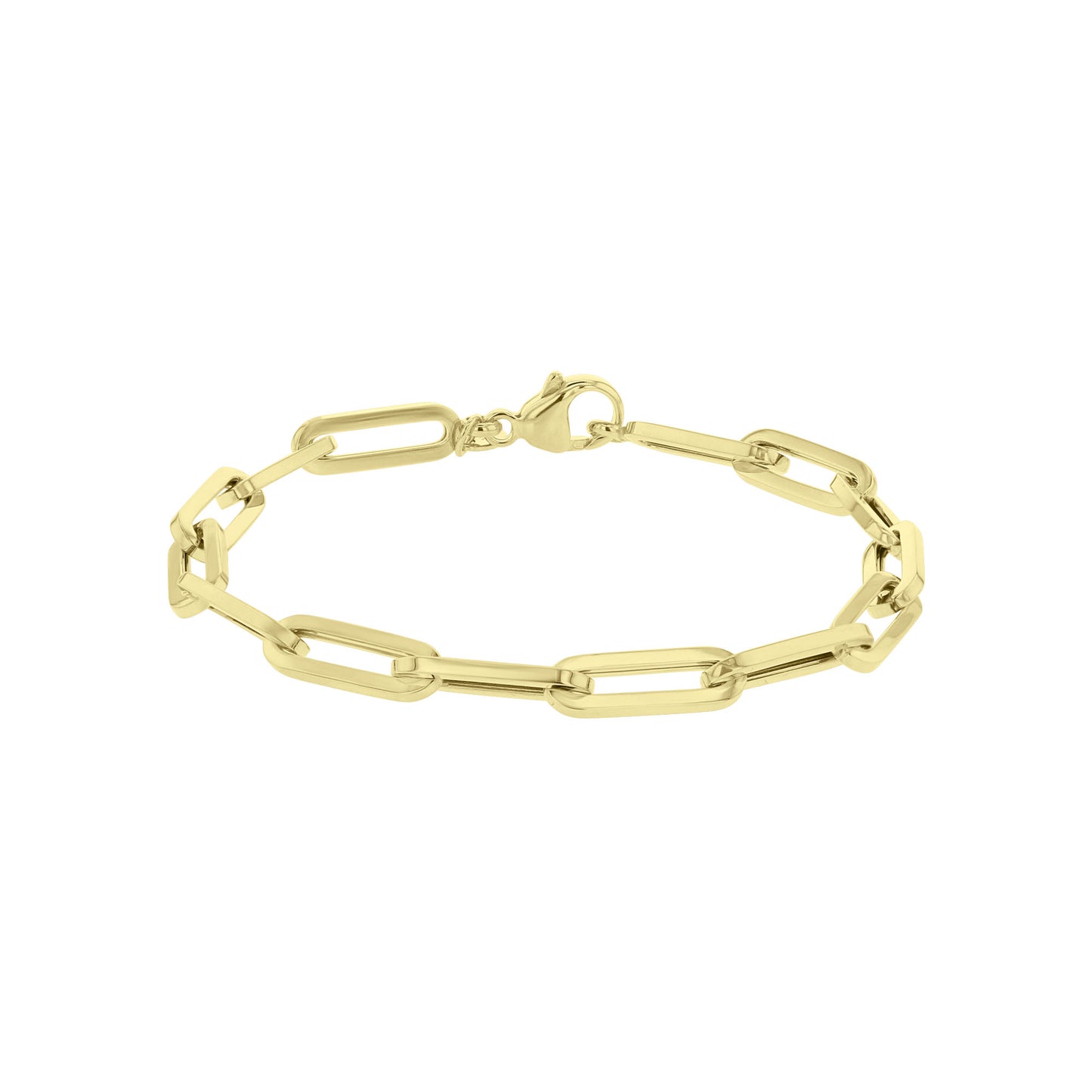 Paris Gold Paper Clip Chain Link Bracelet - 5.3mm