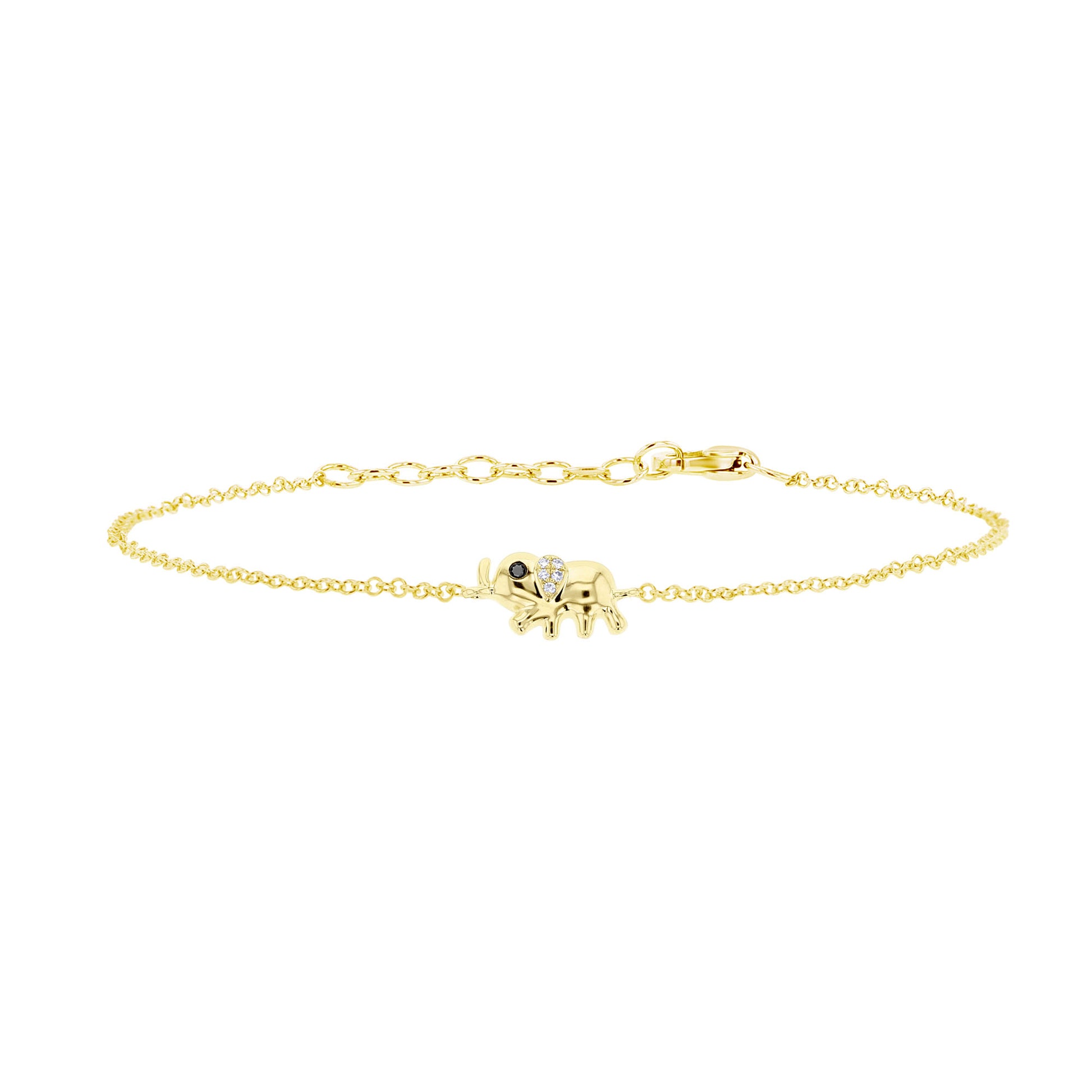 Love You Always Diamond Elephant Bracelet