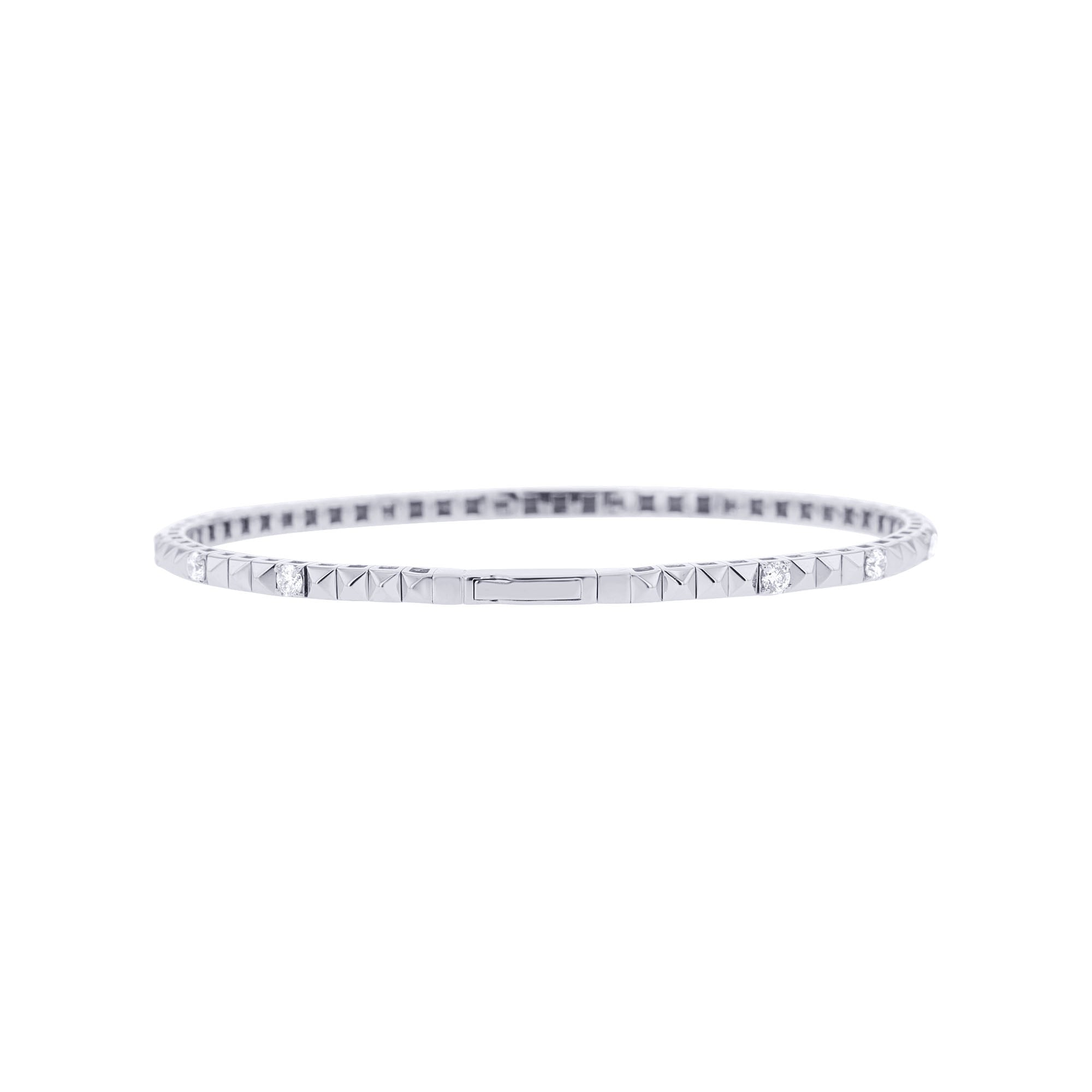 Rockstud Diamond Bangle Bracelet