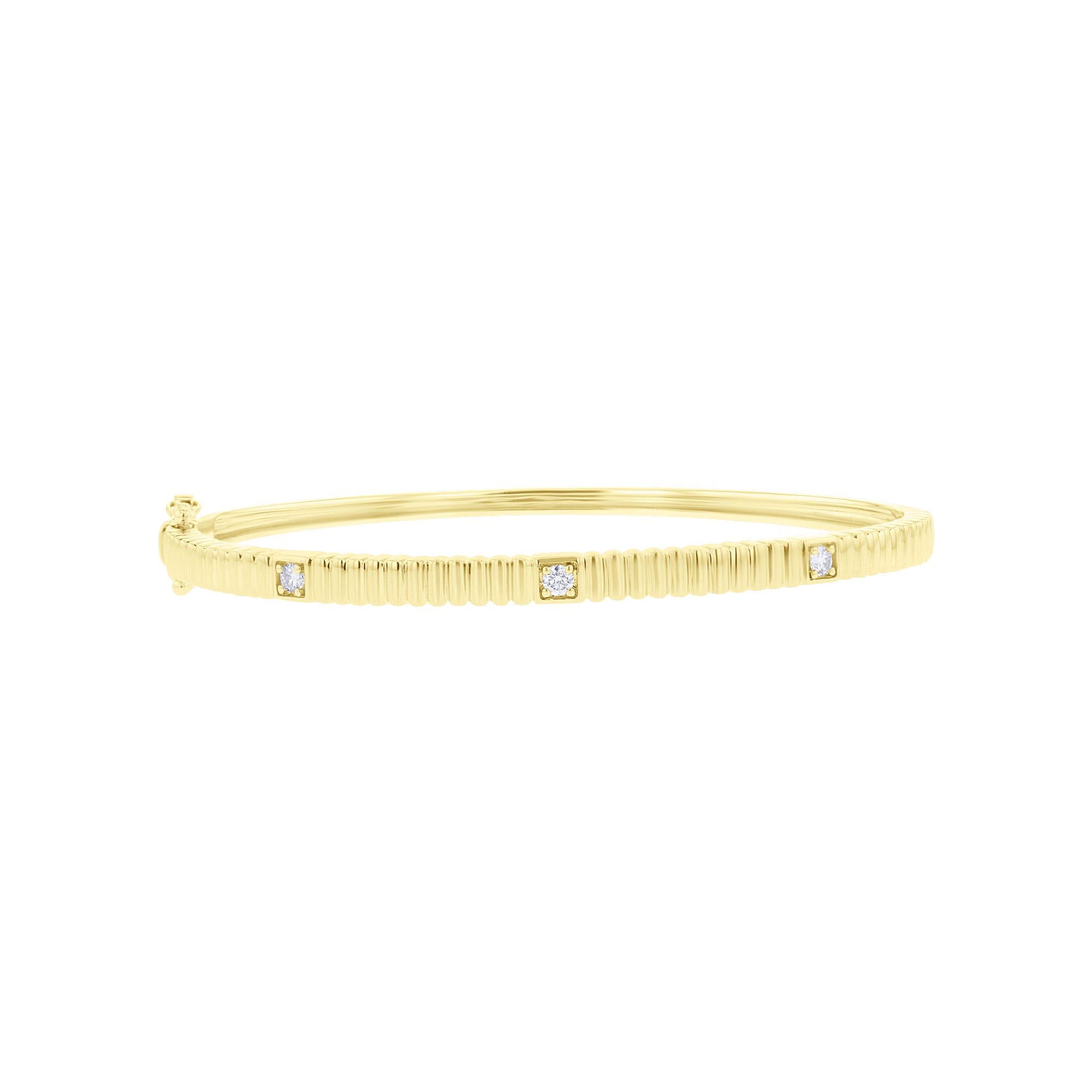 Golden Elegance Diamond Bangle Bracelet