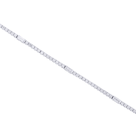 Frosted Diamond Tennis Bracelet