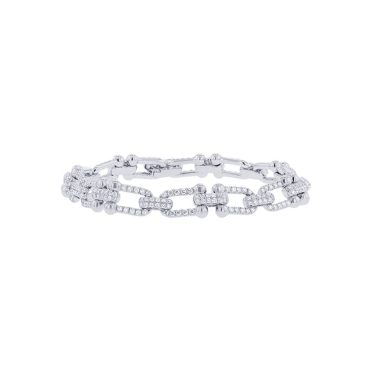 Deluxe Link Diamond Tennis Bracelet