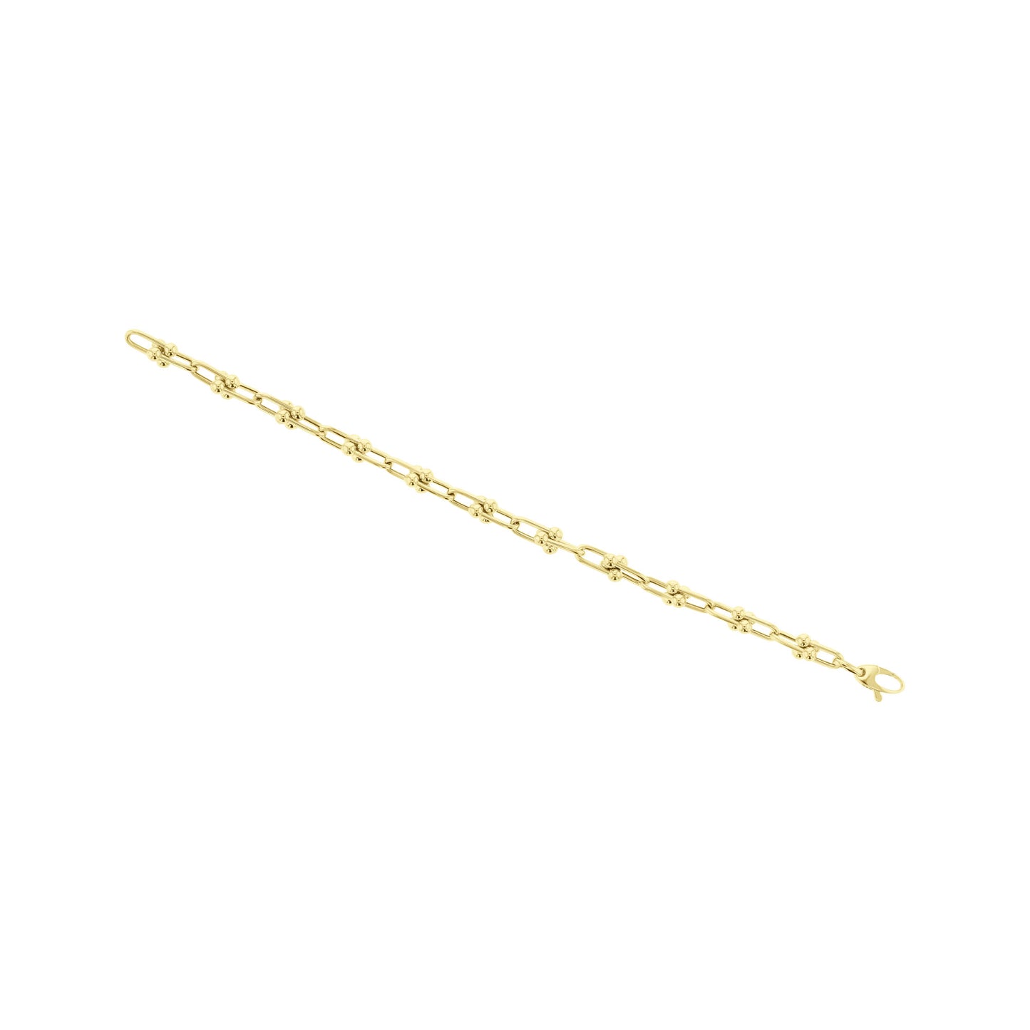 Contender U Link Gold Chain Bracelet