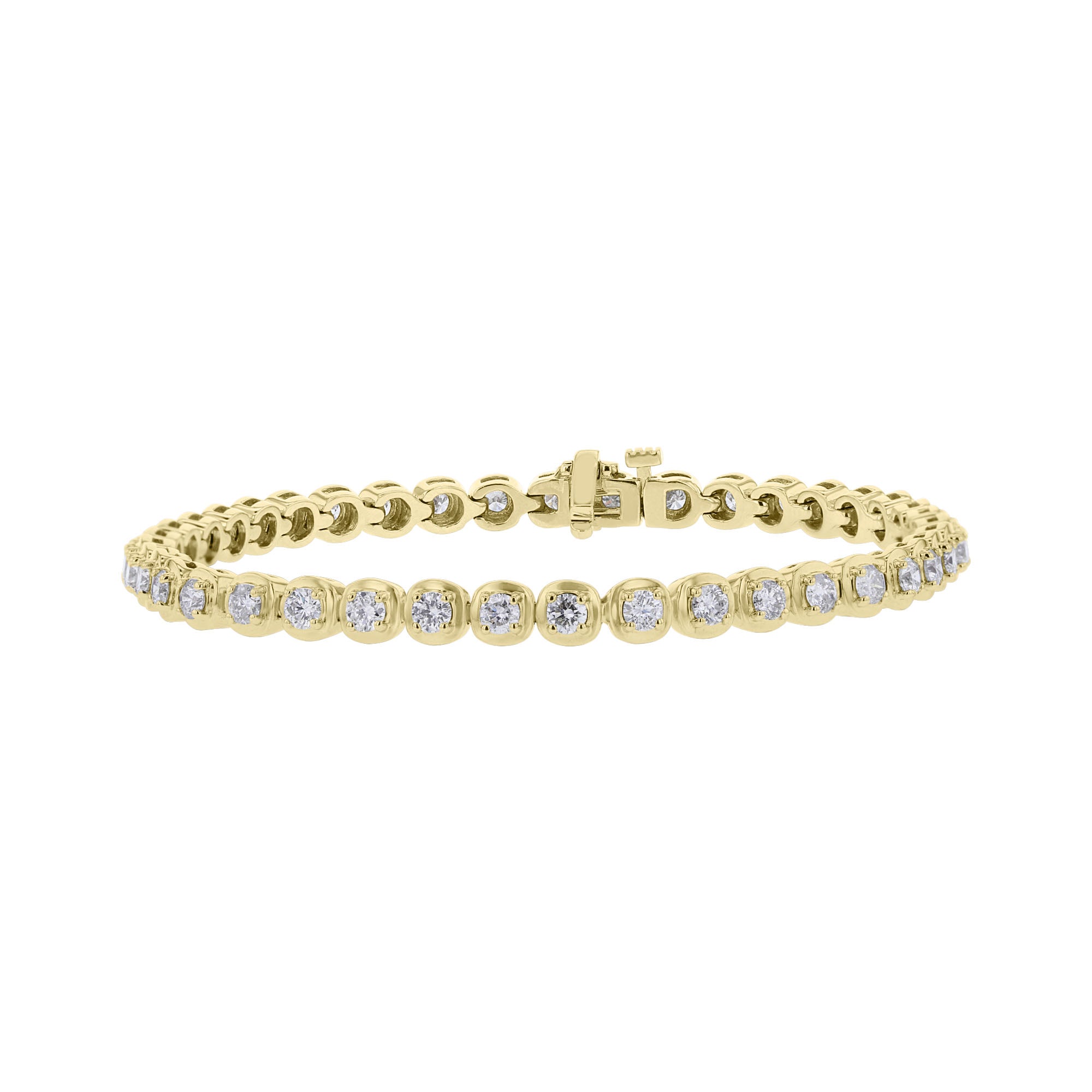 Chimera Cushion Set Diamond Tennis Bracelet 3ct