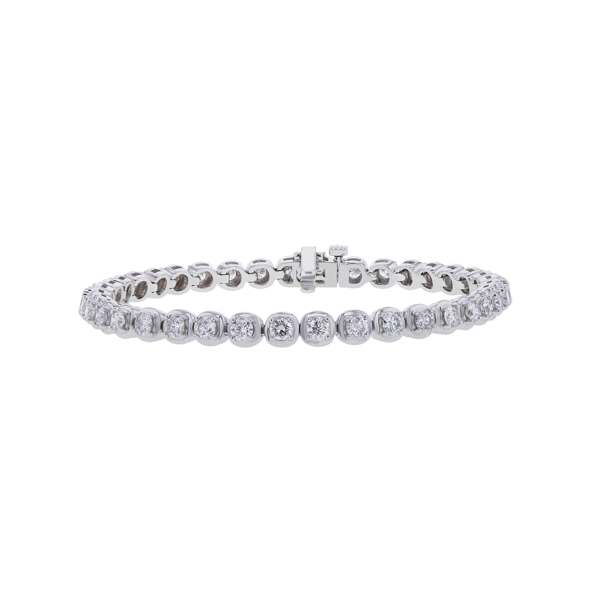 Chimera Cushion Set Diamond Tennis Bracelet 4ct