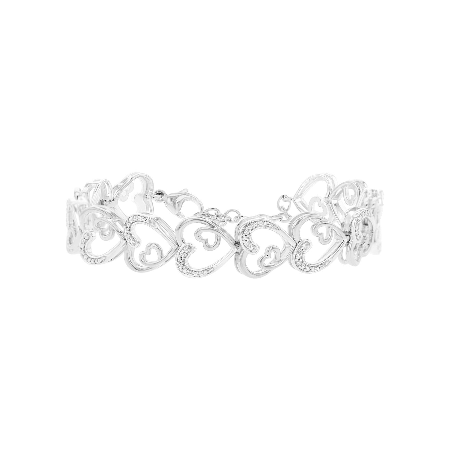 Silver Wrapped Up in Love Diamond Bracelet