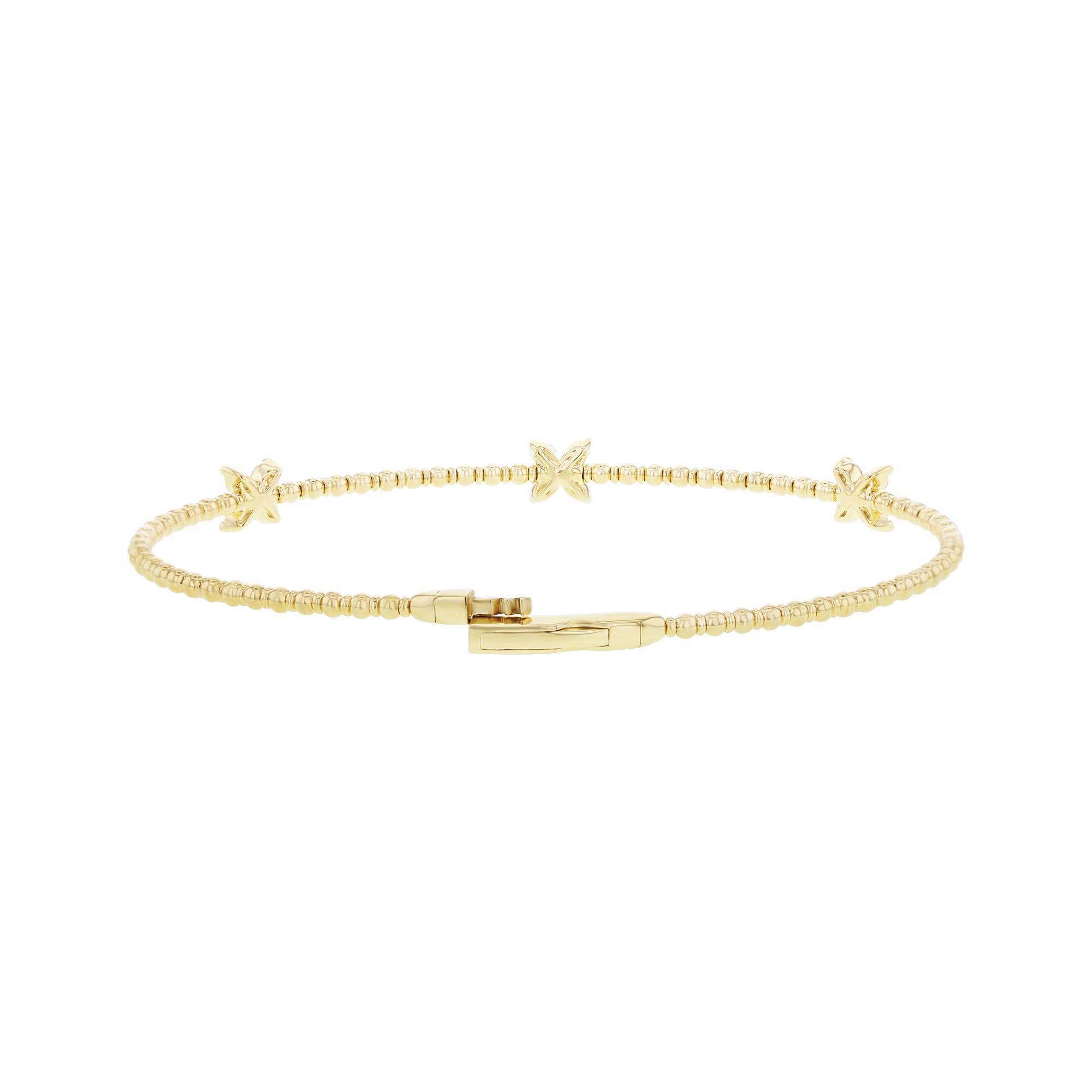 Alyssa Floral Diamond Bangle Bracelet