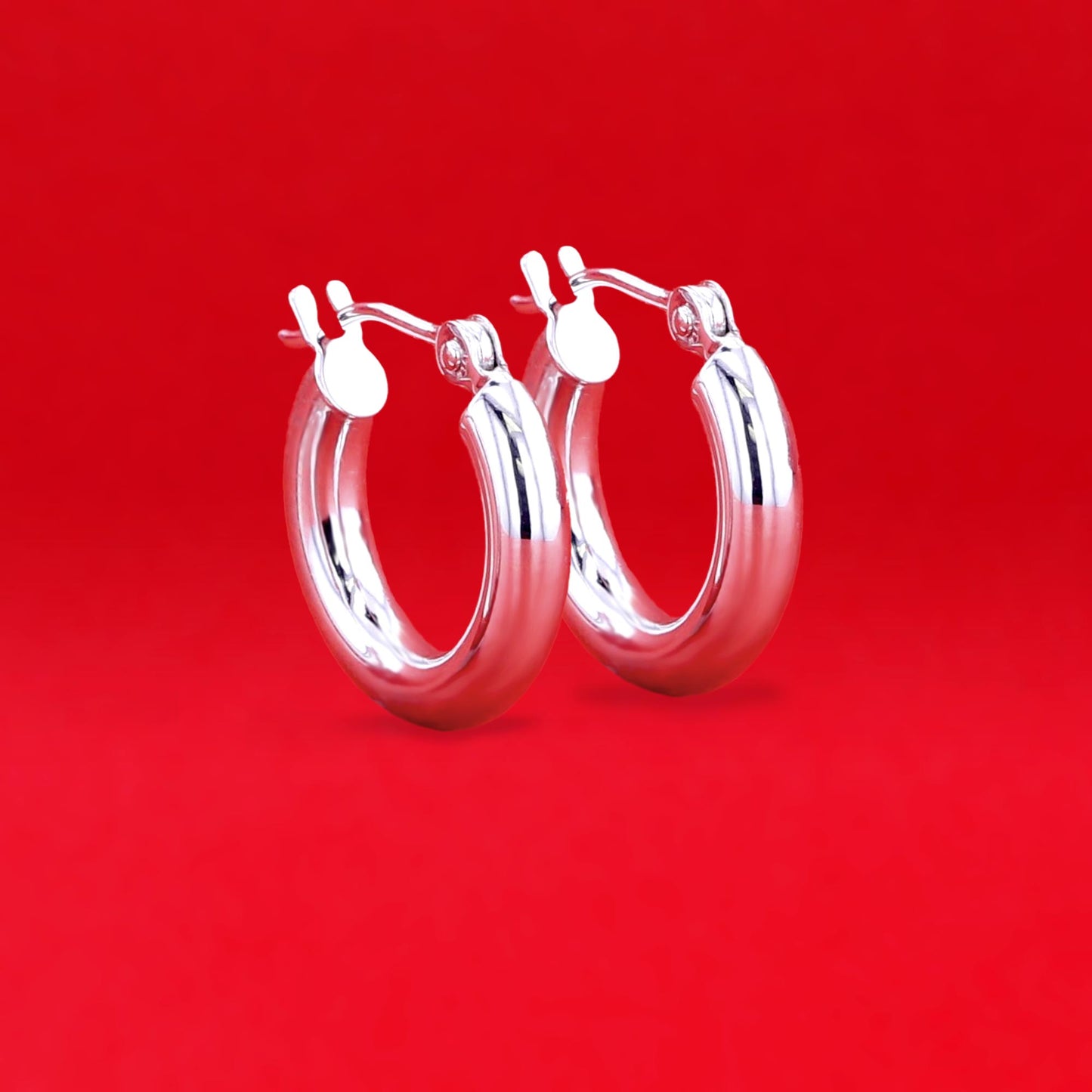 Classic Gold Hoop Earrings - 3x15MM