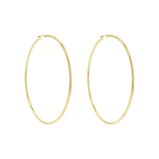 Classic Gold Hoop Earrings - 2x70MM