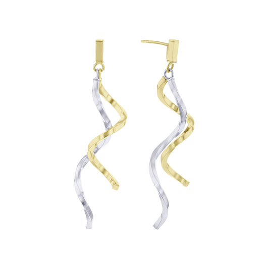 Golden Twist Drop Earrings