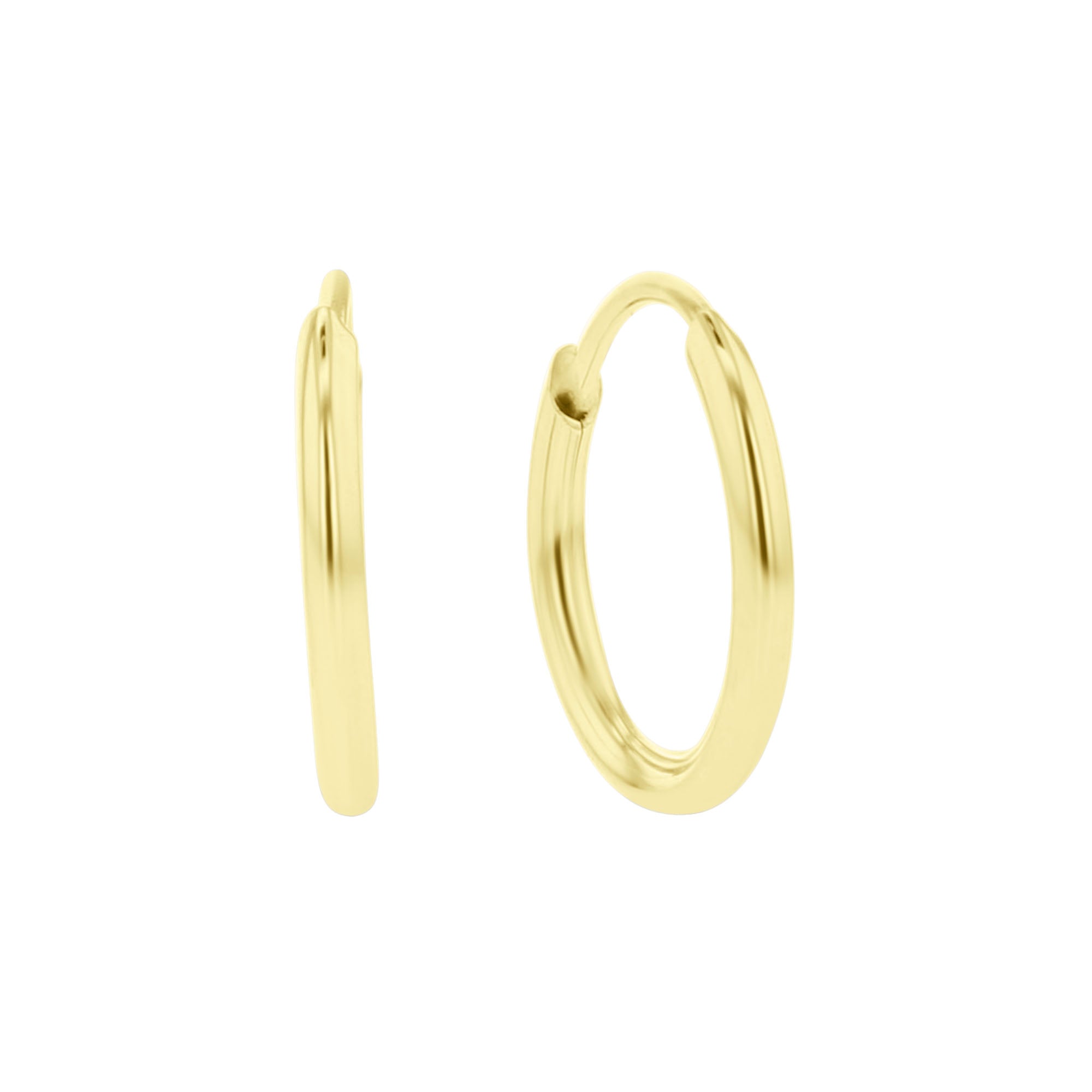 Chatham Gold Hoop Earrings - 10mm