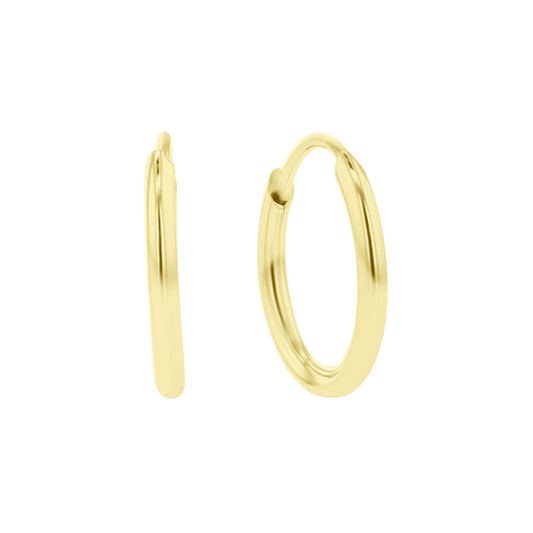 Chatham Gold Hoop Earrings - 10mm