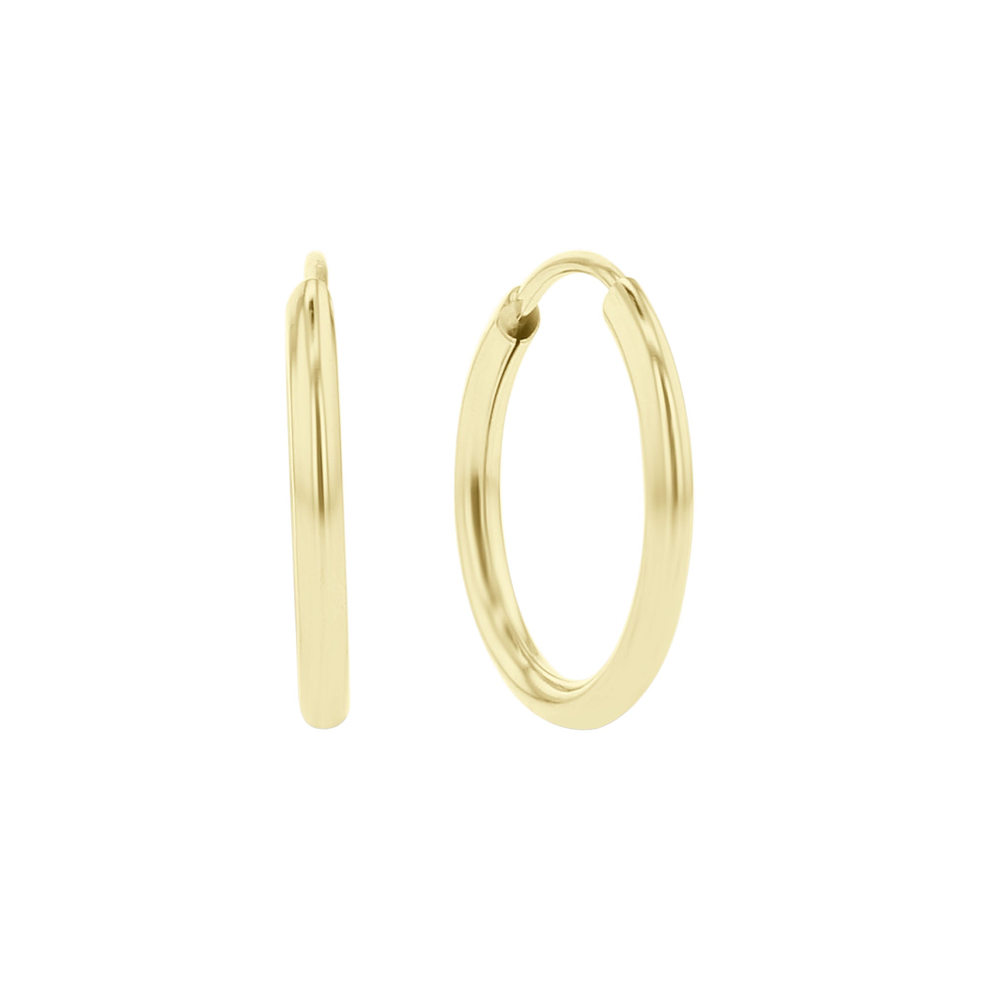 Chatham Gold Hoop Earrings - 12mm