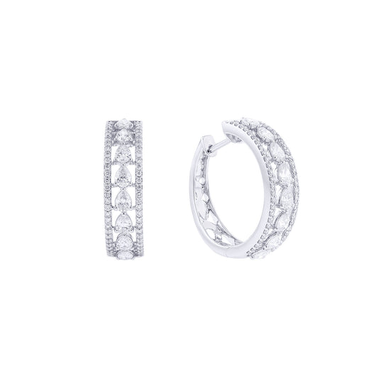 Gemma Diamond Hoop Earrings