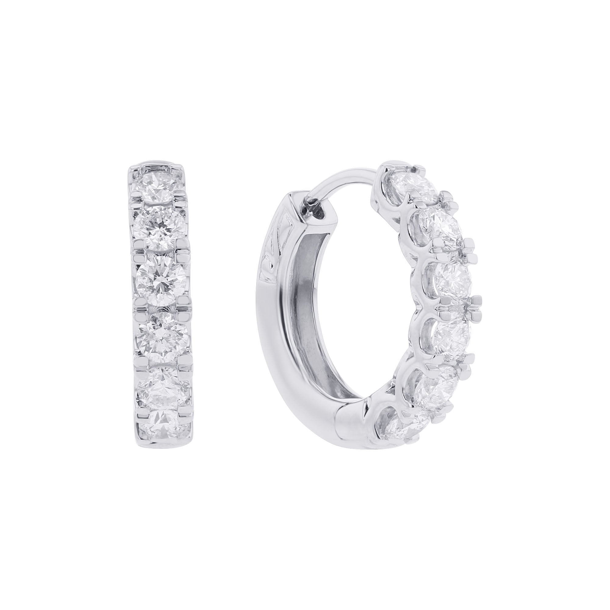 Gracie Diamond Hoop Earrings 1 1/2ct – Steven Singer Jewelers