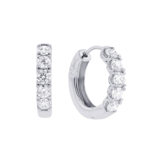 Gracie Diamond Hoop Earrings 2ct