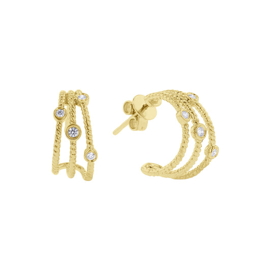 Vienna Diamond Hoop Earrings