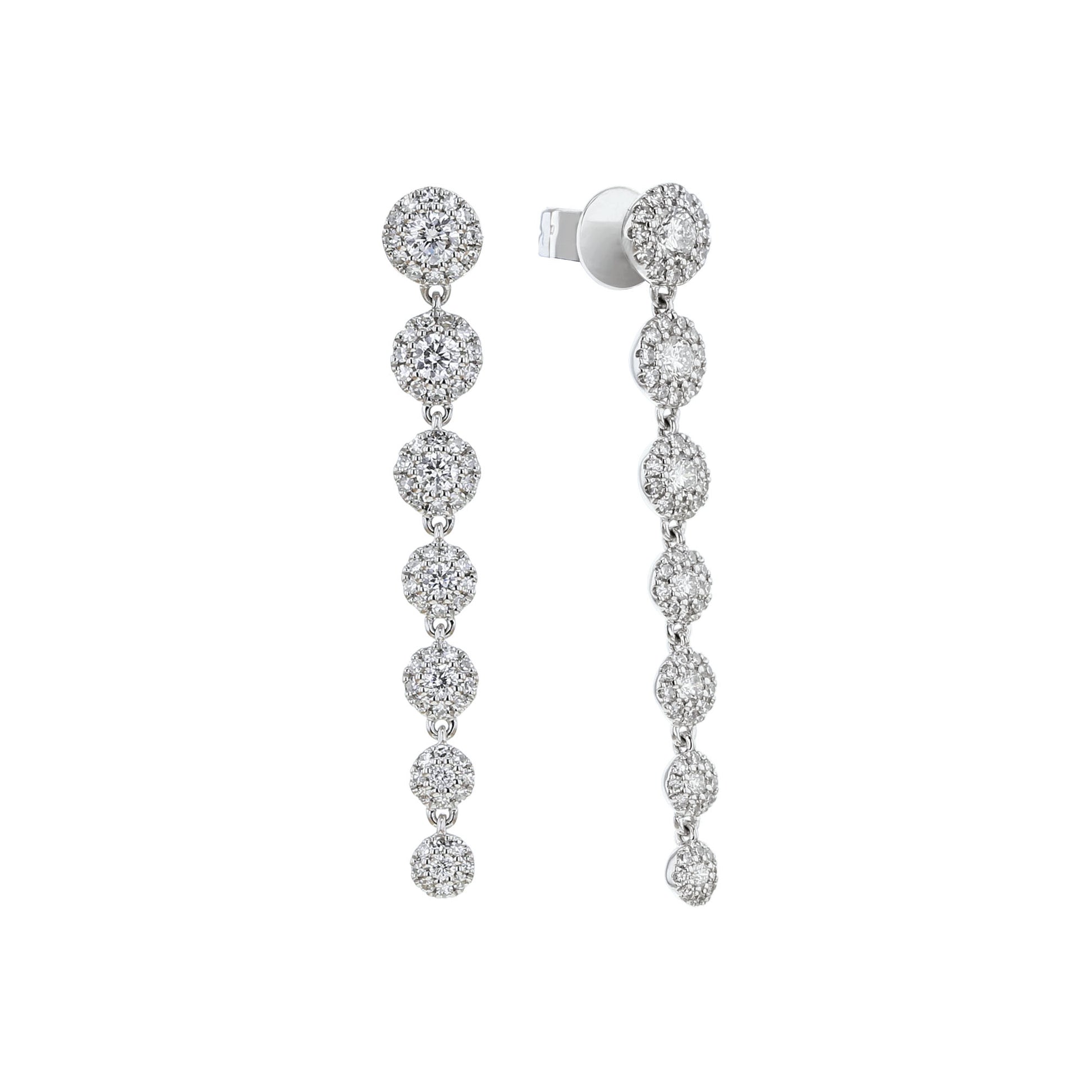 Hypnotic Halo Diamond Drop Earrings