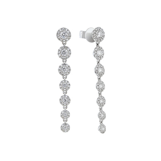 Hypnotic Halo Diamond Drop Earrings