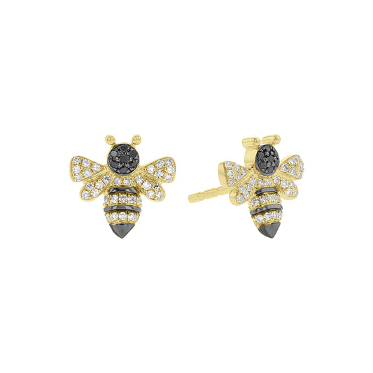 Buzzing Bee Diamond Earrings