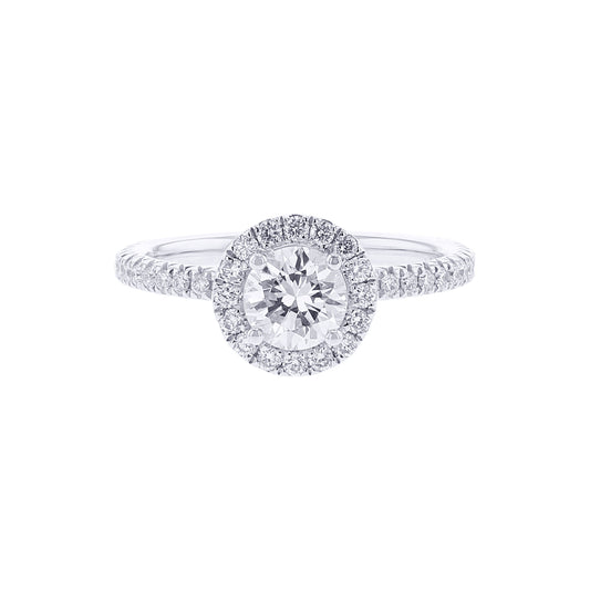 Saylor Certified Ready for Love Diamond Halo Engagement Ring 1ct